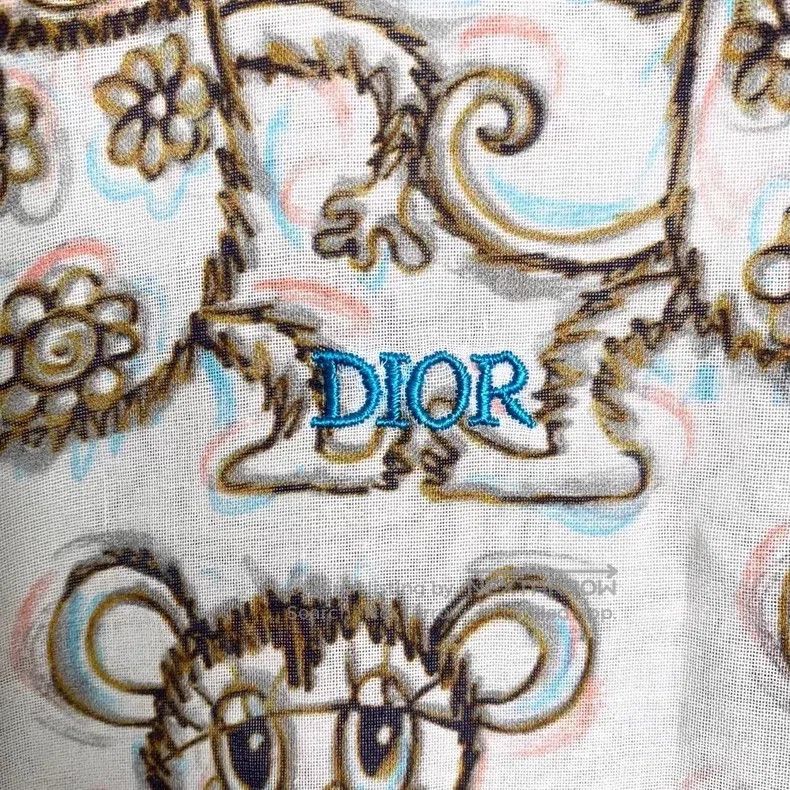 Dior Dior Size 41 Logo embroidered animal full print lapel short Size US XXS / EU 40 - 5 Thumbnail