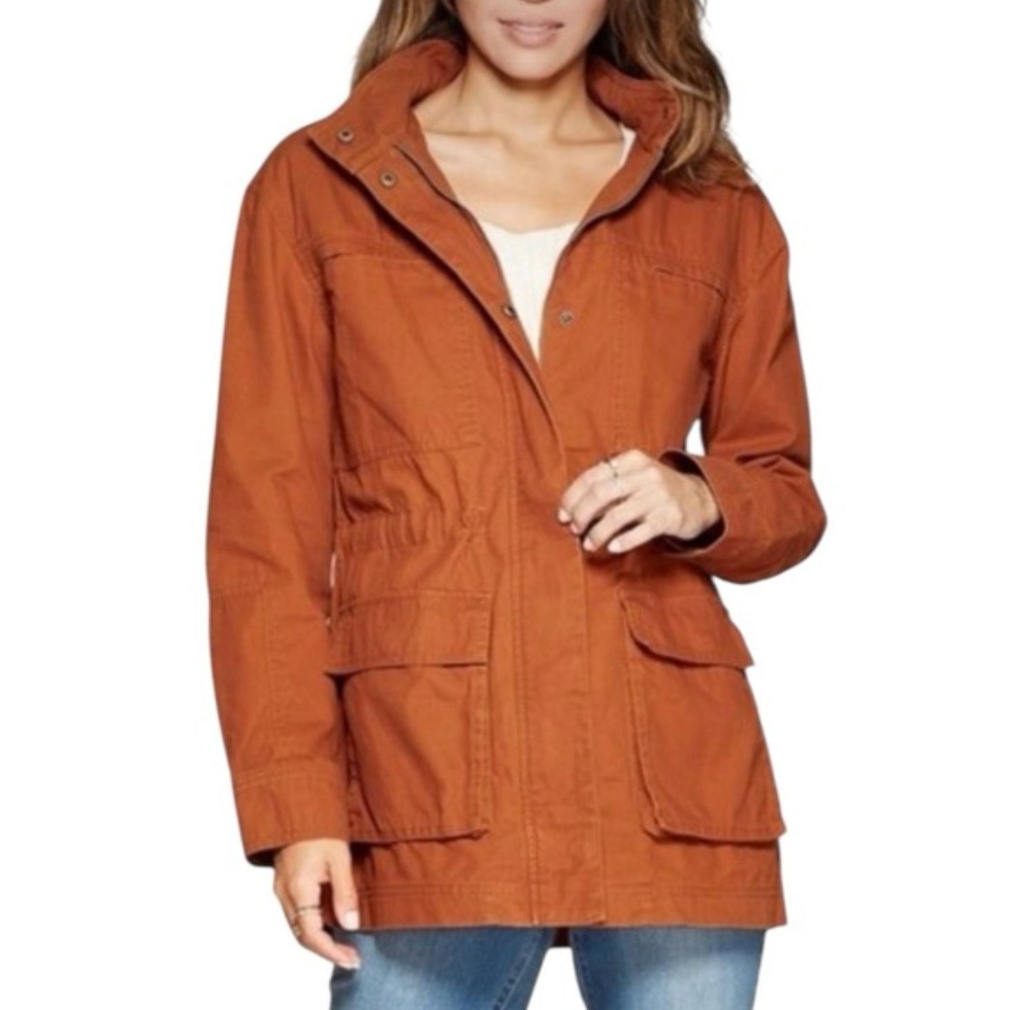 Target Basics Universal Thread Orange Hooded Utility Jacket Size XL Size XL / US 12-14 / IT 48-50 - 1 Thumbnail
