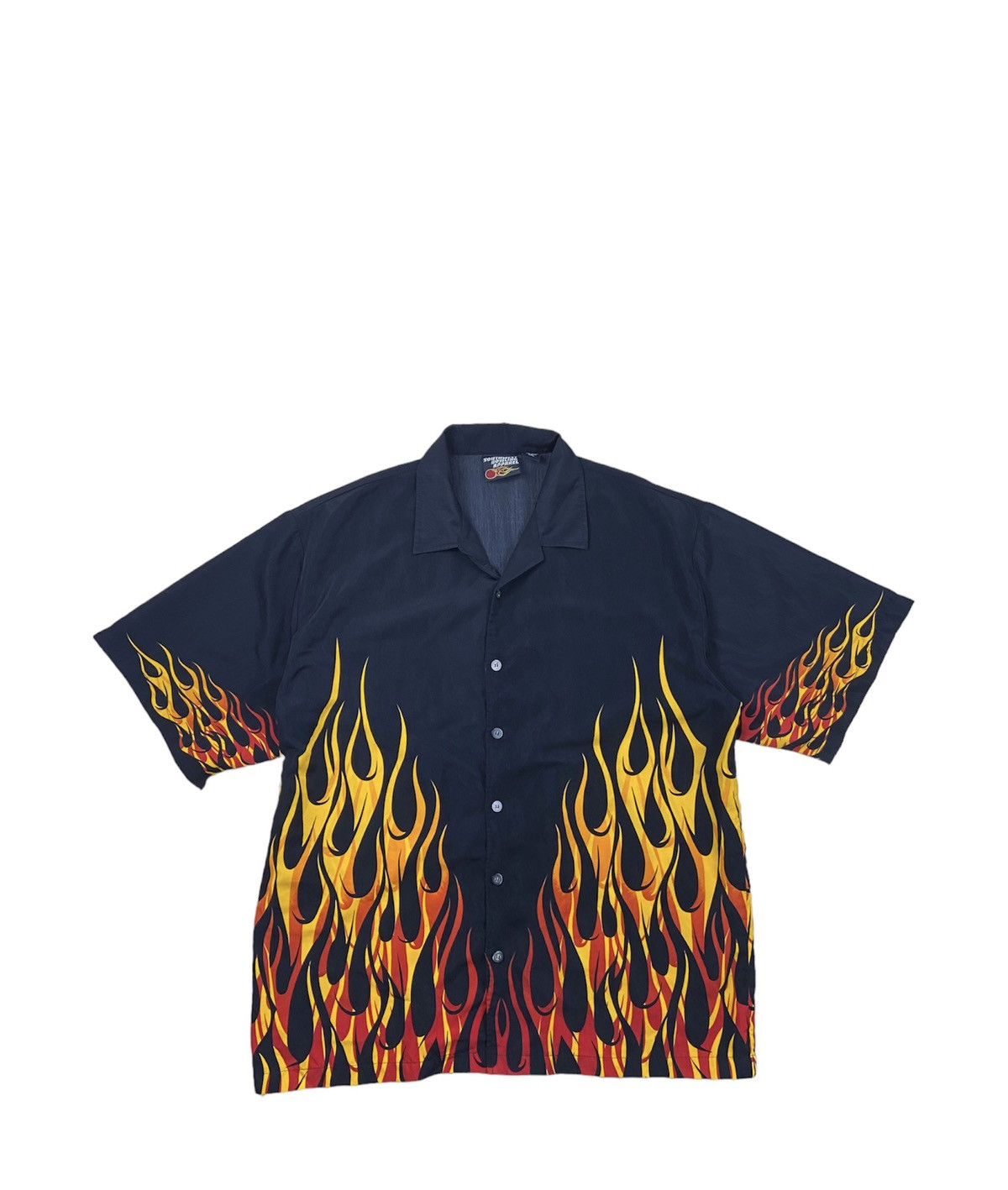 Vintage Vintage Y2K Southwest Flame Bowling Button Up Shirt Size US XXL / EU 58 / 5 - 1 Thumbnail
