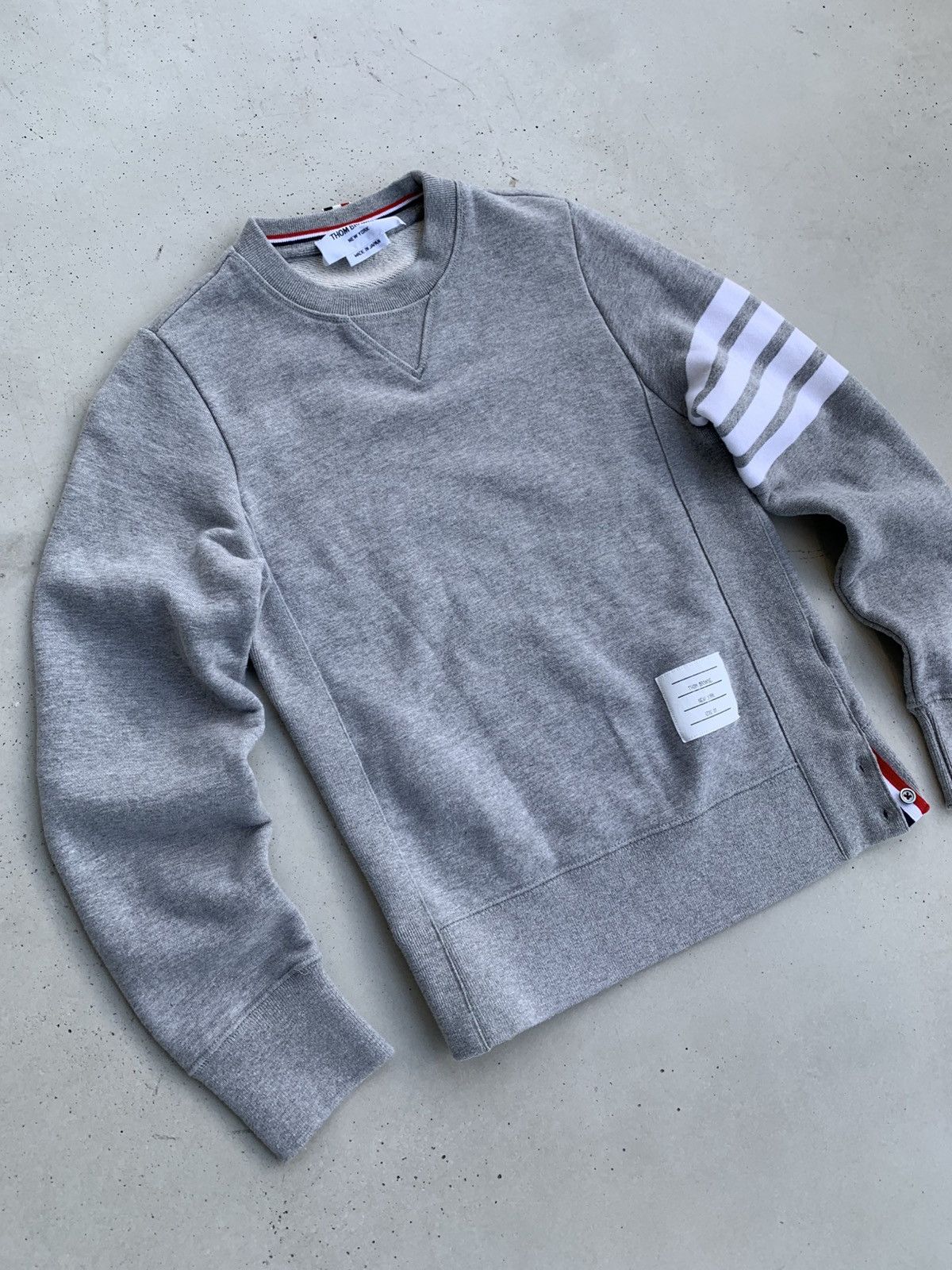 Thom Browne Thom Browne 4-Bar Stripe Cotton Sweatshirt Luxury Brands Size US XXS / EU 40 - 3 Thumbnail