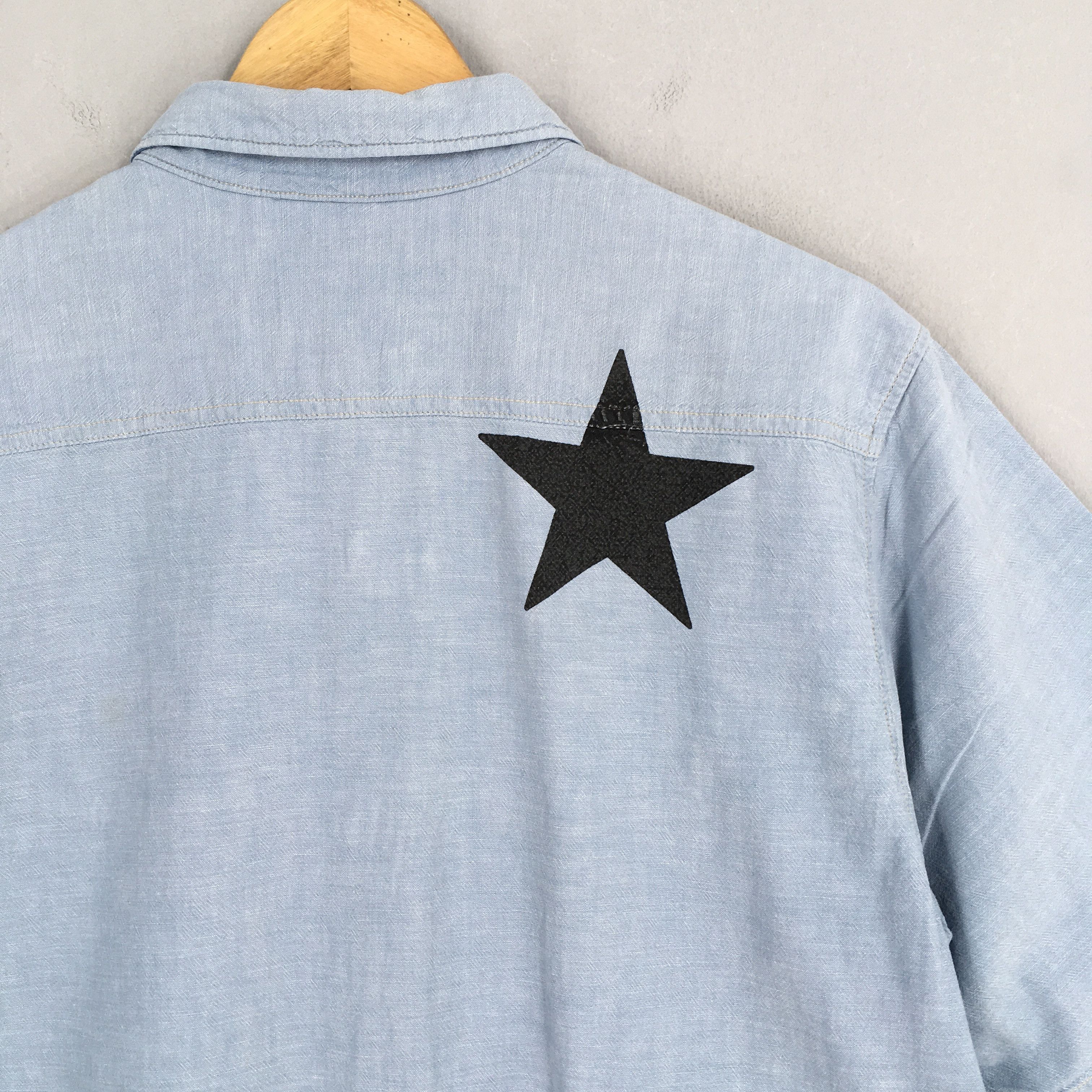 Japanese Brand Vintage 90's Bohemians Japan Blue Chambray Shirt M Size US M / EU 48-50 / 2 - 10 Thumbnail