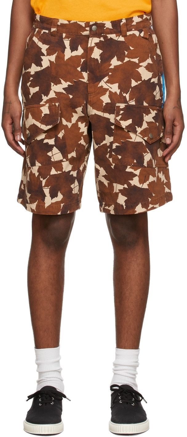 Acne Studios Brown leaves denim shorts Size US 32 / EU 48 - 2 Thumbnail