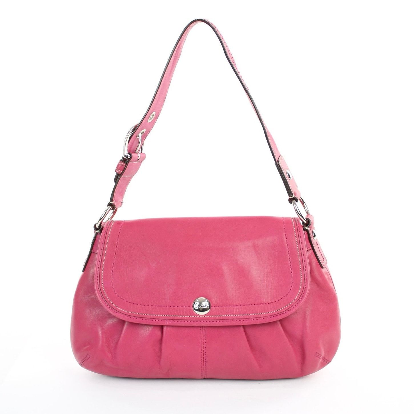 Coach Coach Soho Magenta Leather Hobo Bag Size ONE SIZE - 1 Thumbnail