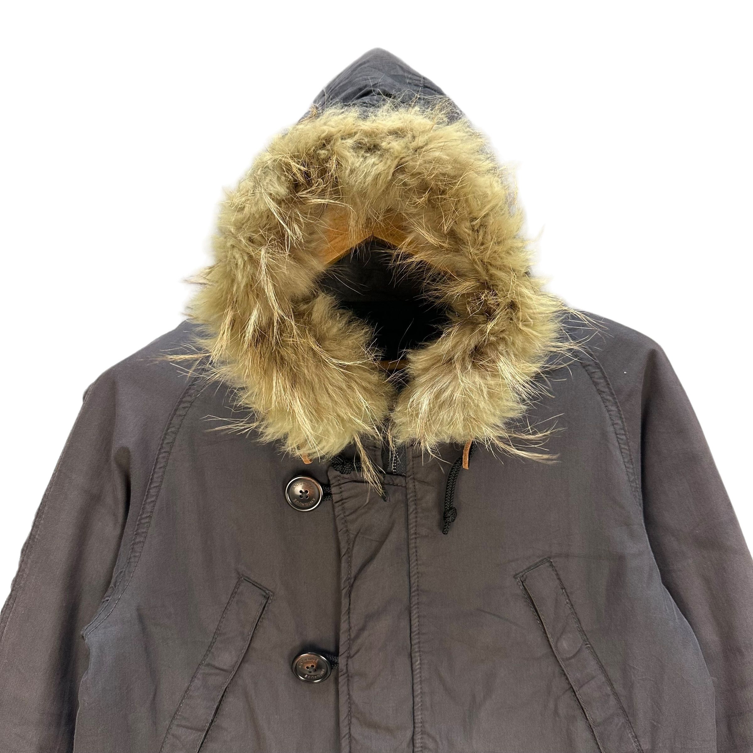 Japanese Brand ANTGAUGE Tartan Lined Fur Hooded Parka Jacket #A22-0516 Size US S / EU 44-46 / 1 - 2 Thumbnail