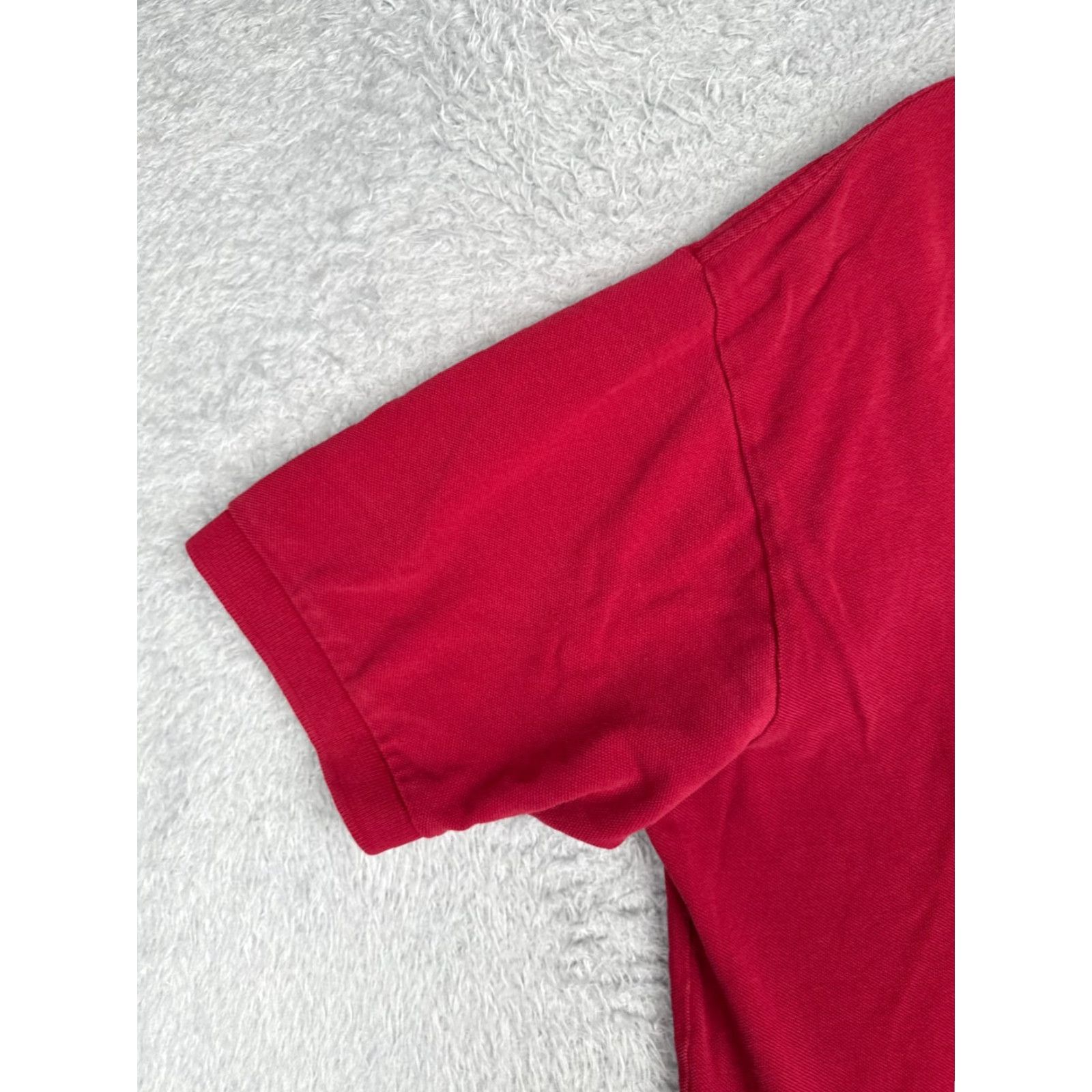 Ralph Lauren VINTAGE Ralph Lauren Polo Shirt Men XL Red Short Sleeve 100% Cotton Logo Embroidered Slim Fit Casual Sports Polo Size US XL / EU 56 / 4 - 3 Thumbnail