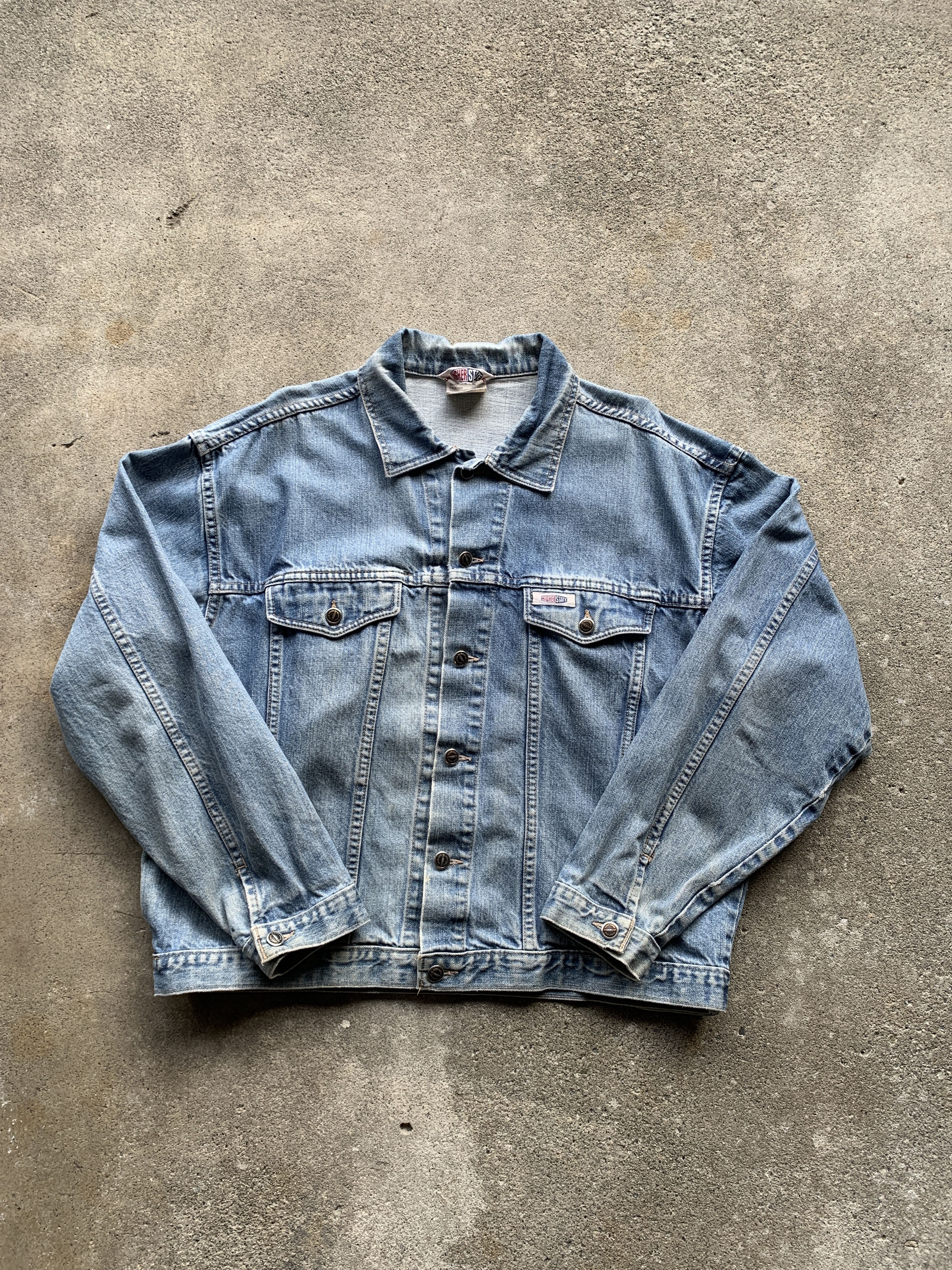 Vintage Vintage 90's Higher State Denim Jacket Size US L / EU 52-54 / 3 - 1 Thumbnail