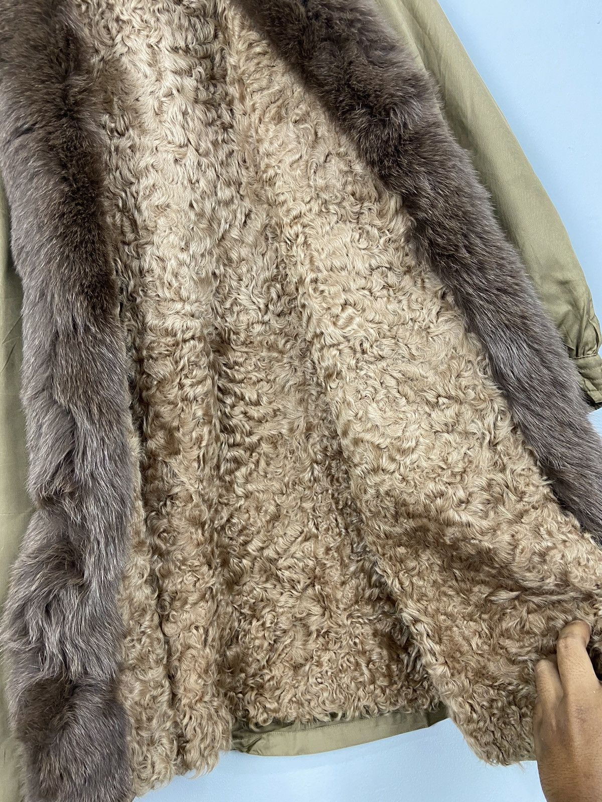 Sagafurs Real Fox Mink Furs Luxury Jacket Size L / US 10 / IT 46 - 10 Thumbnail