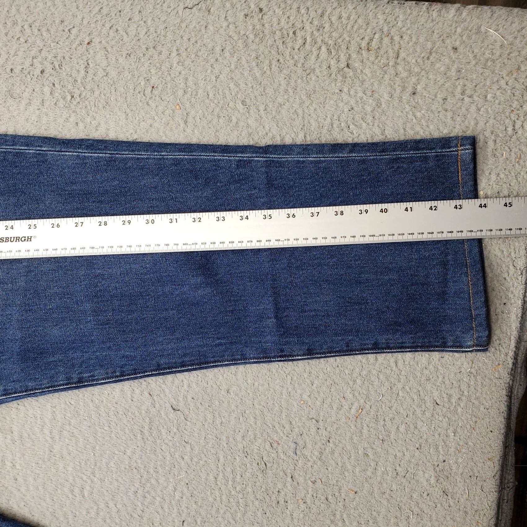 Lands' End Lands' End Jeans Mens 46 Blue Denim Straight Leg Square Rigger High Waist 100% Cotton Regular Inseam 33.25" WWжин Size US 30 / EU 46 - 3 Thumbnail