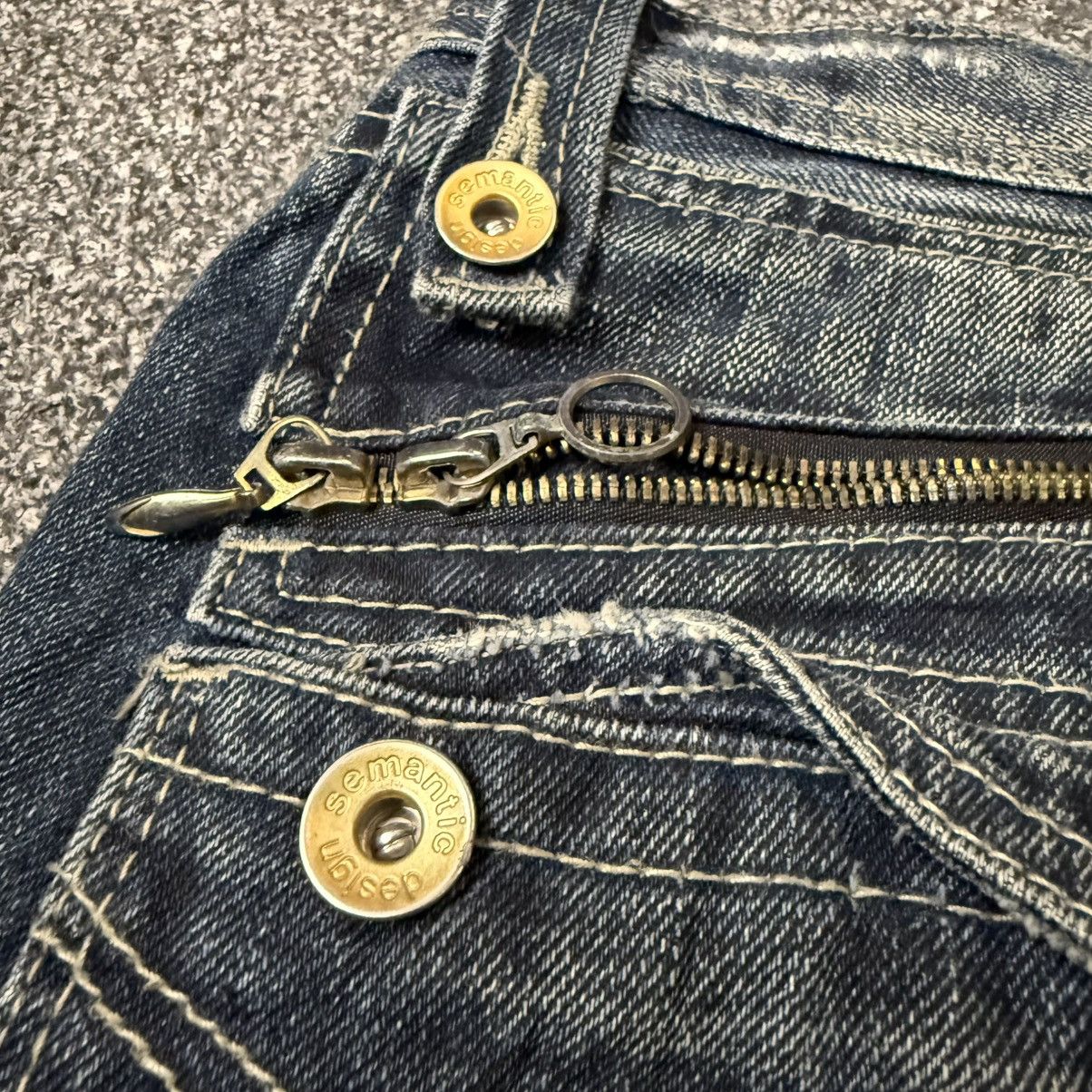 semanticdesign 90s Japanese Brand Semantic Design Distressed Studded Denim Size US 30 / EU 46 - 10 Thumbnail