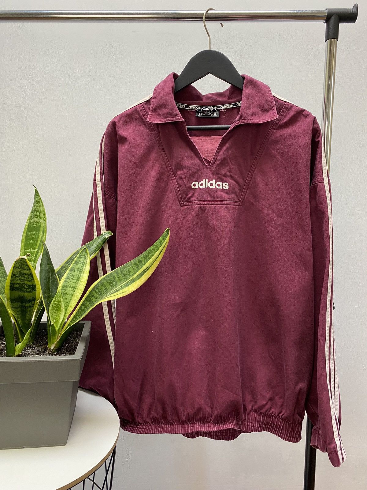 Adidas × Vintage Vintage Adidas Jacket Baggy Big Logo Cotton Y2K 80s Size US L / EU 52-54 / 3 - 1 Thumbnail