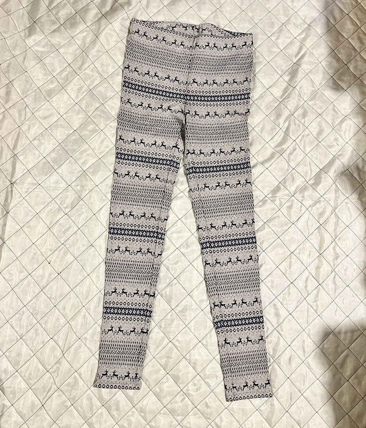 Free People Free People Fair Isle Knit Leggings – Light Grey Size 26" / US 2 / IT 38 - 2 Thumbnail