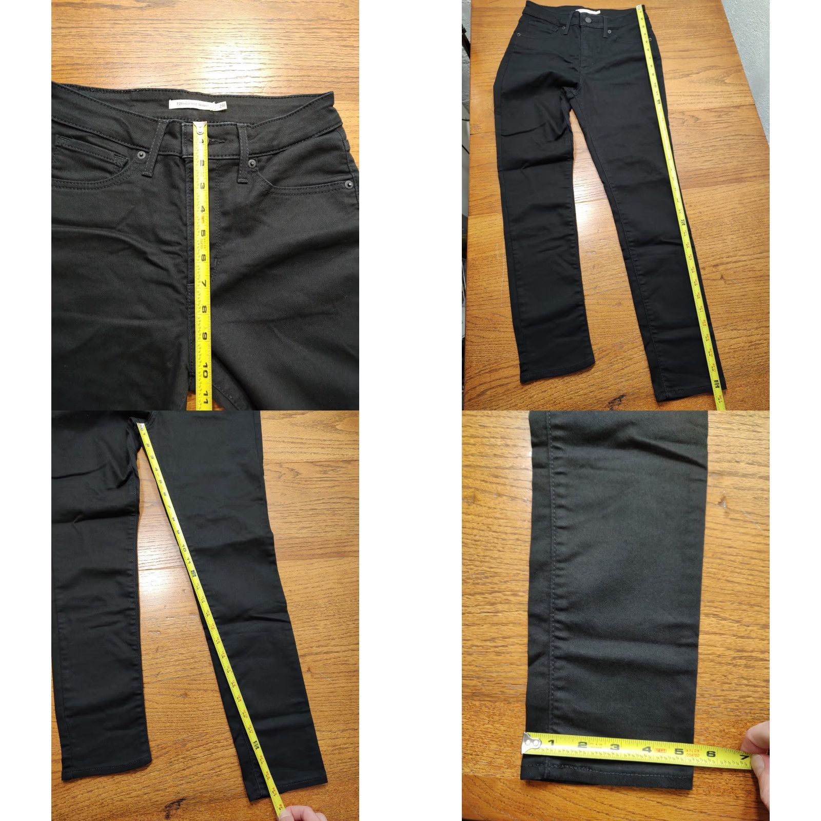 Levi's Levi's 721 High Rise Skinny Jeans Womens 28 Inseam Black Denim Slim 5-Pocket City 90s Rock Mens? Size 28" / US 6 / IT 42 - 9 Thumbnail