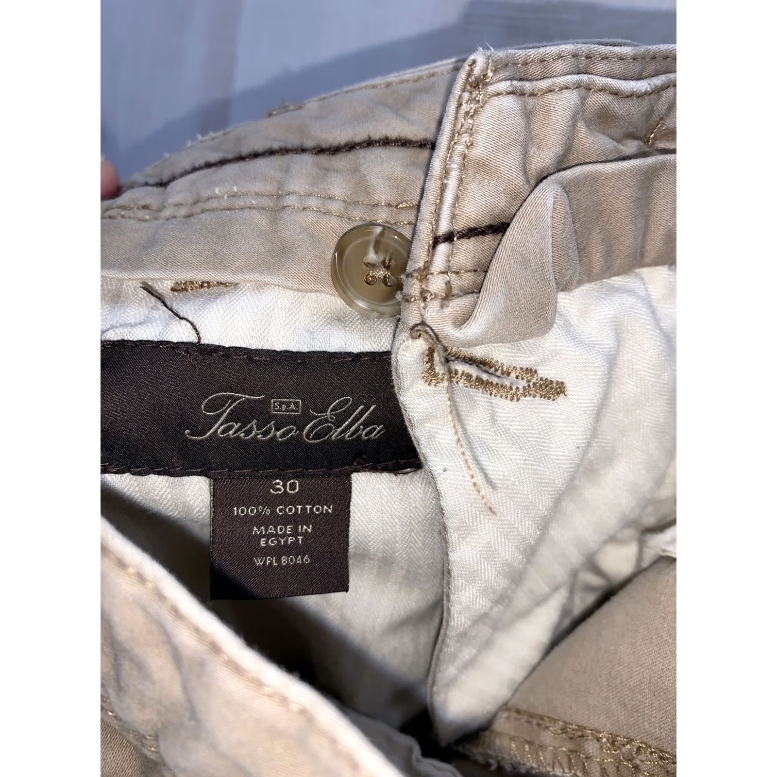 Tasso Elba Tasso Elba Mens Shorts Cargo Khaki 100% Cotton SZ 30-4993 Beige Cargo Pocket Flat Front Regular Inseam See Photo Mens Size US 30 / EU 46 - 7 Thumbnail
