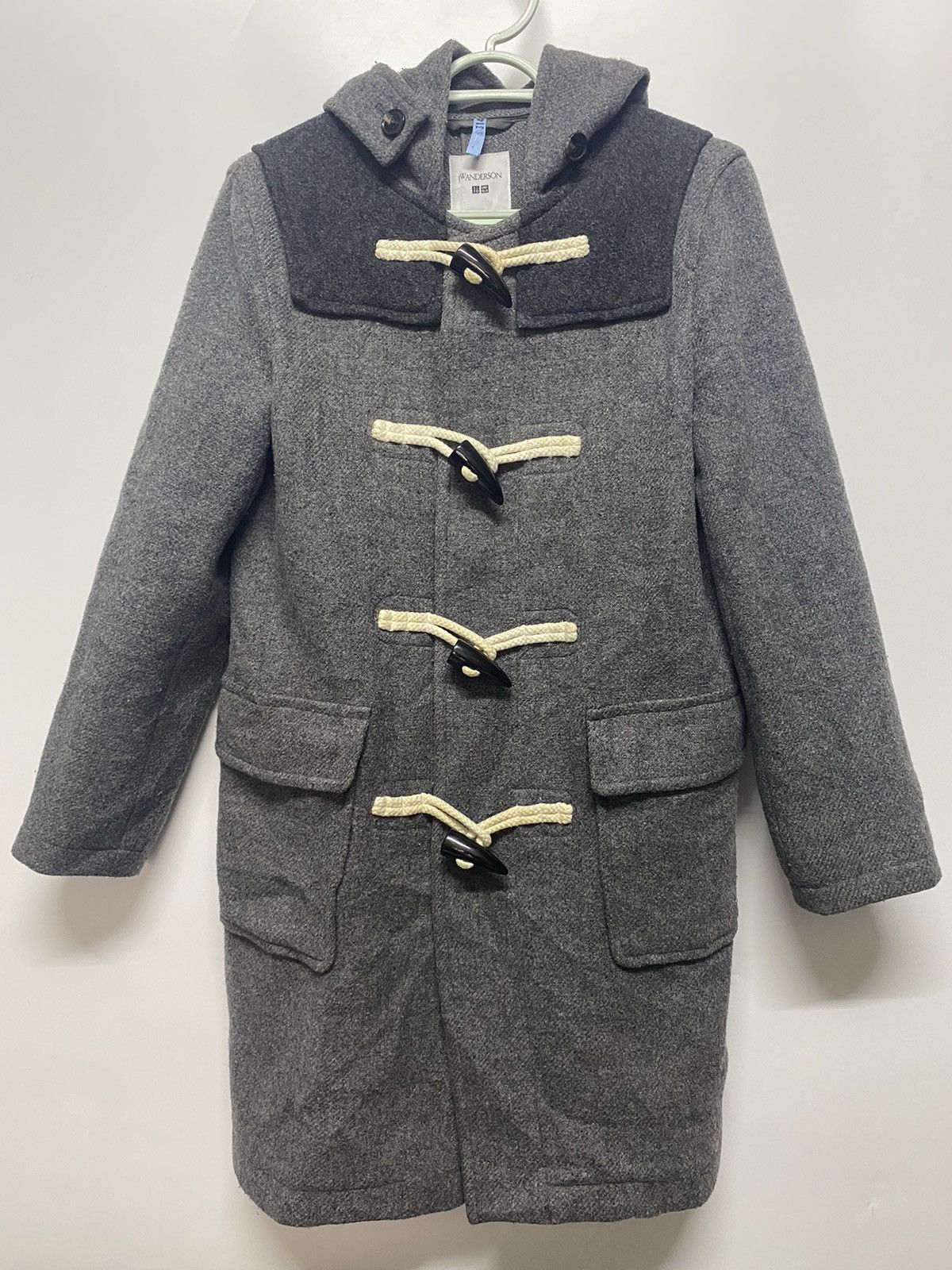 JW Anderson × Japanese Brand × Uniqlo Uniqlo x JW Anderson Wool Duffle Coat Hoodie Jacket Size S / US 4 / IT 40 - 2 Thumbnail