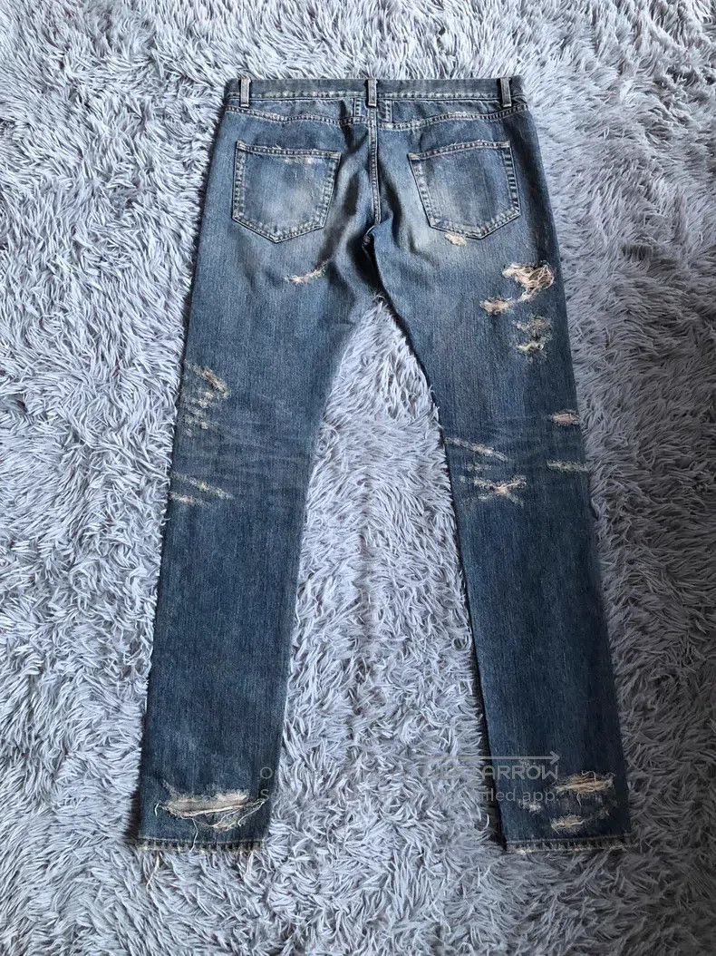 Saint Laurent Paris Saint Laurent Paris Distressed and water-washed denim jean Size US 34 / EU 50 - 5 Thumbnail