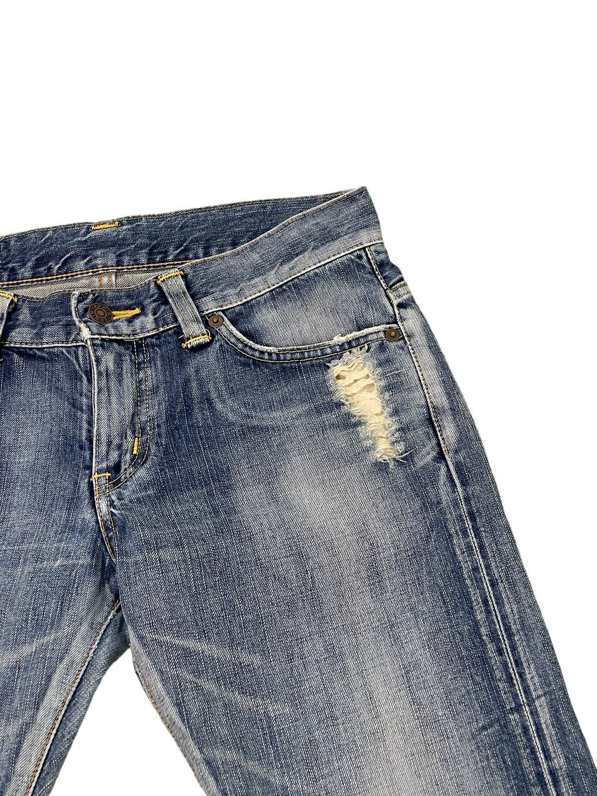 Edwin Flare Jeans Edwin Japan Distress Low Rise Boot Cut 6🟦3 Size US 29 - 9 Thumbnail
