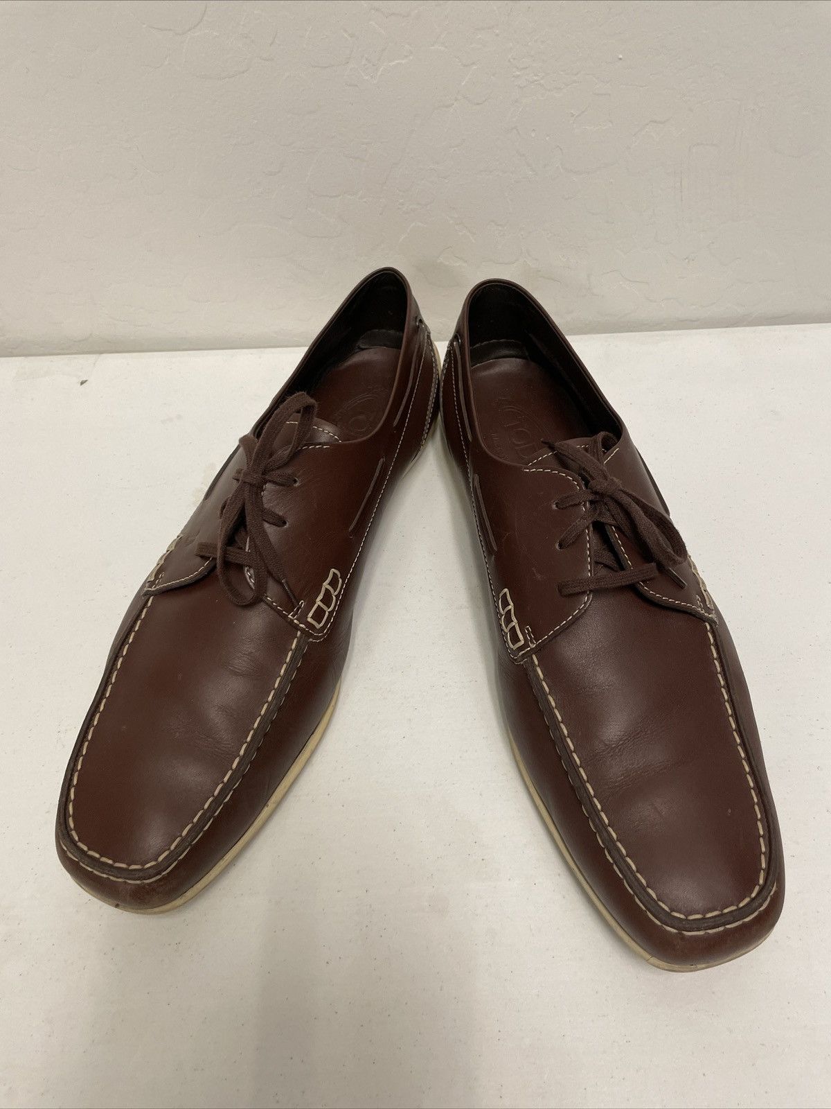image of Tods Square Toe Boat Shoe in Brown, Men's (Size 13)