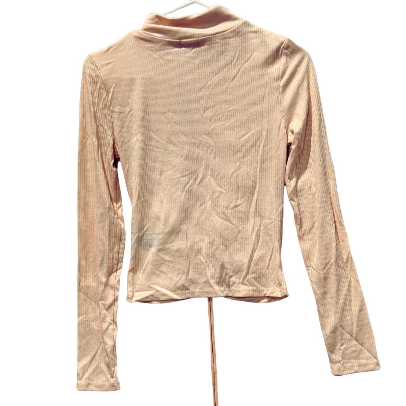 Nordstrom AFRM X Nordstrom Mollie Long Sleeve Drawstring Top - Peach Size S / US 4 / IT 40 - 3 Thumbnail