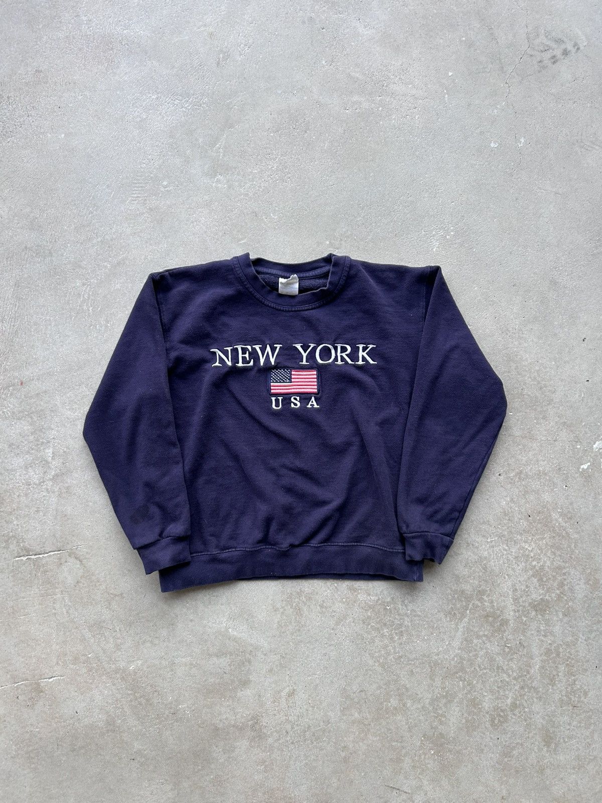 Vintage Vintage 90s USA Spell-out Sweatshirt Size US S / EU 44-46 / 1 - 1 Thumbnail