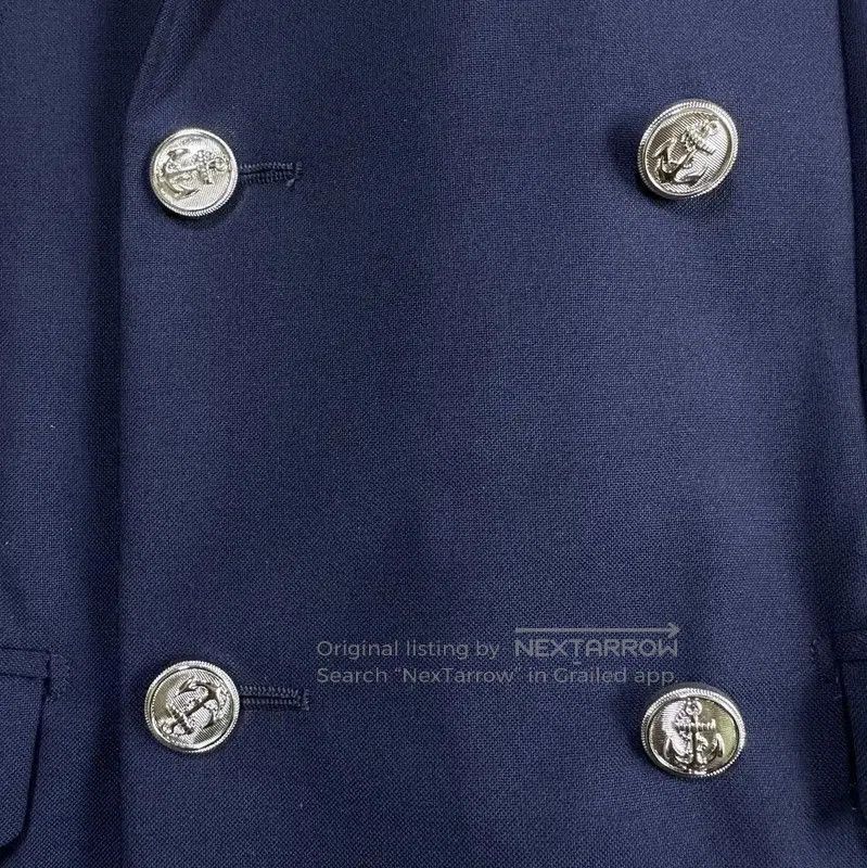 Dior Dior Men's Navy Wool Double-Breasted Blazer . Size US M / EU 48-50 / 2 - 3 Thumbnail