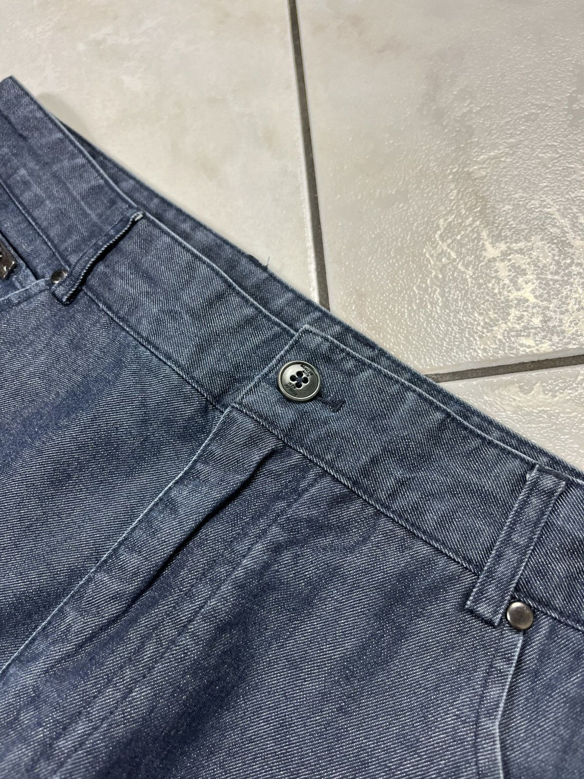 Designer × Mugler × Thierry Mugler Vintage Thierry Mugler men denim jeans pants alien goth dark Size US 34 / EU 50 - 11 Thumbnail