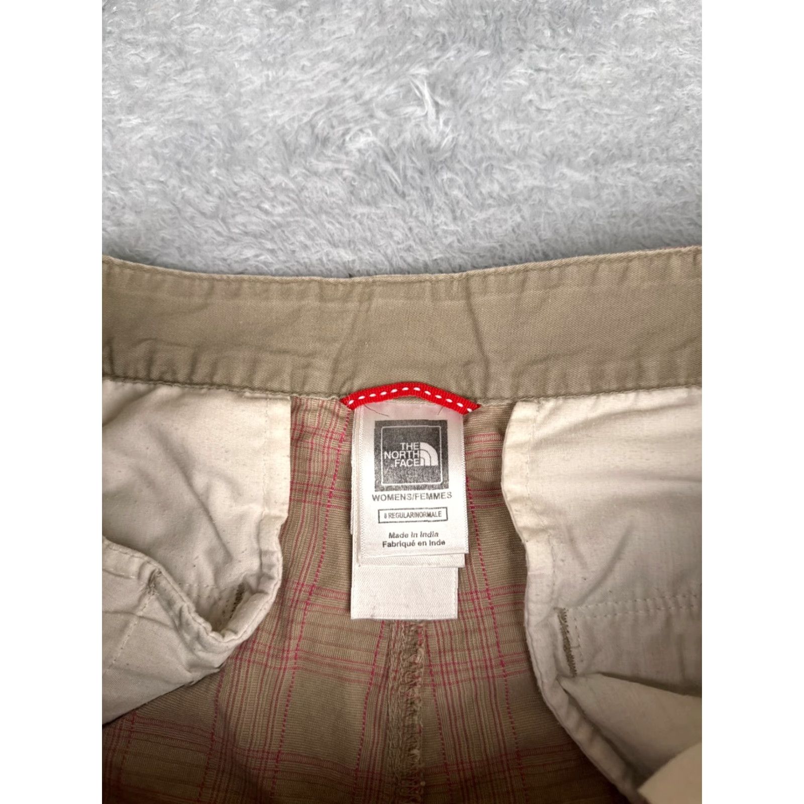 The North Face The North Face Shorts Women 8 Beige Plaid Chino 100% Cotton Flat Golf Hike 30x11 Size 30" / US 8 / IT 44 - 7 Thumbnail