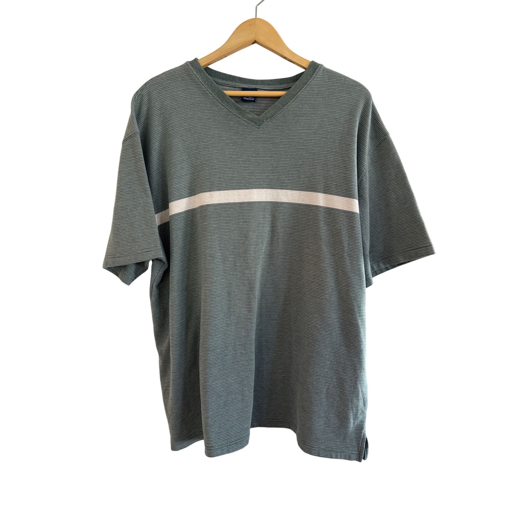 High Sierra High Sierra XL Mens Sage Green Striped Short Sleeve T-Shirt Size US XL / EU 56 / 4 - 1 Thumbnail
