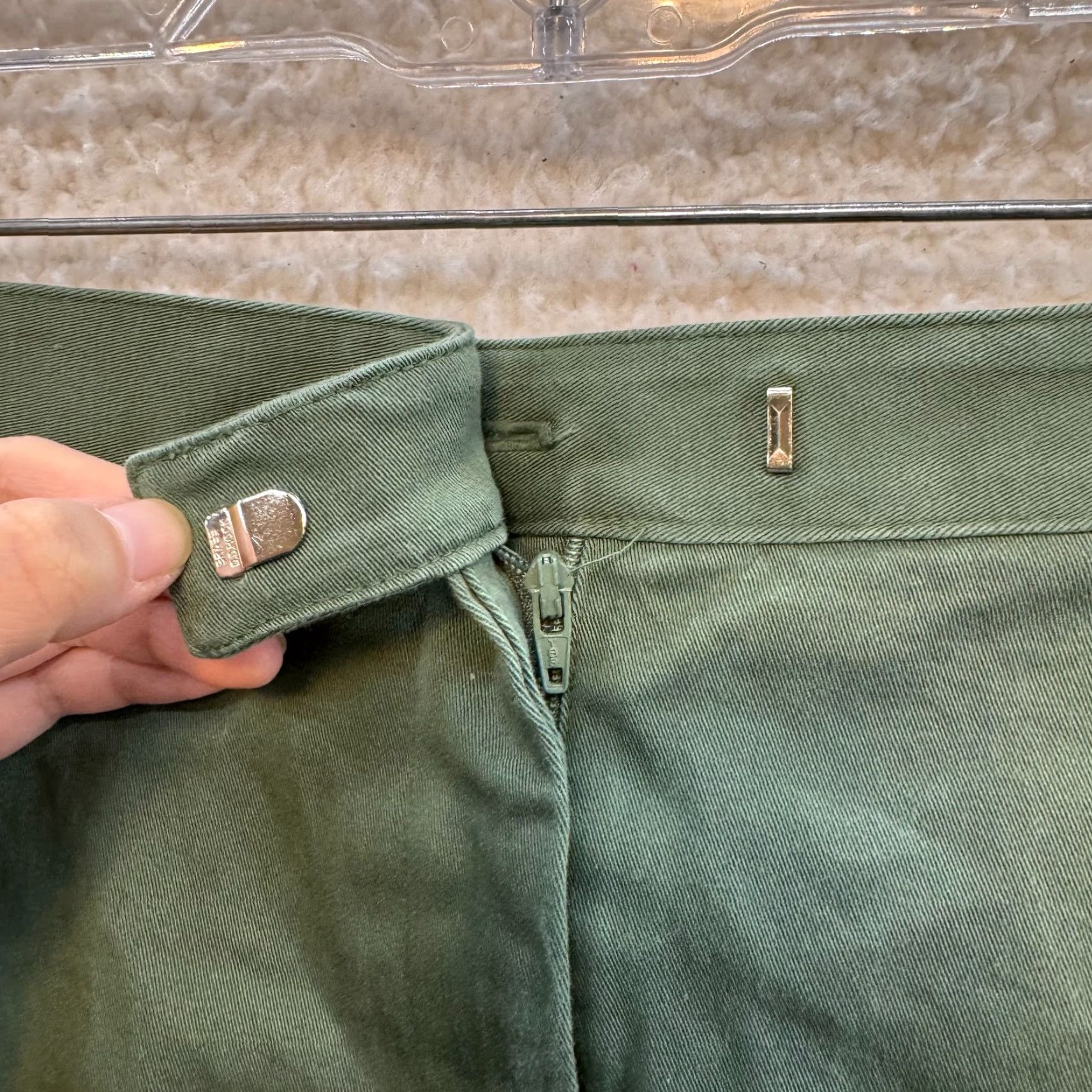 ESPIRIT VINTAGE Y2K Pencil Skirt 4 26 Khaki Olive Green Corpcore Office Siren Boho Fairy Womens Mens Girls Pants Skirt Size 27" / US 4 / IT 40 - 3 Thumbnail