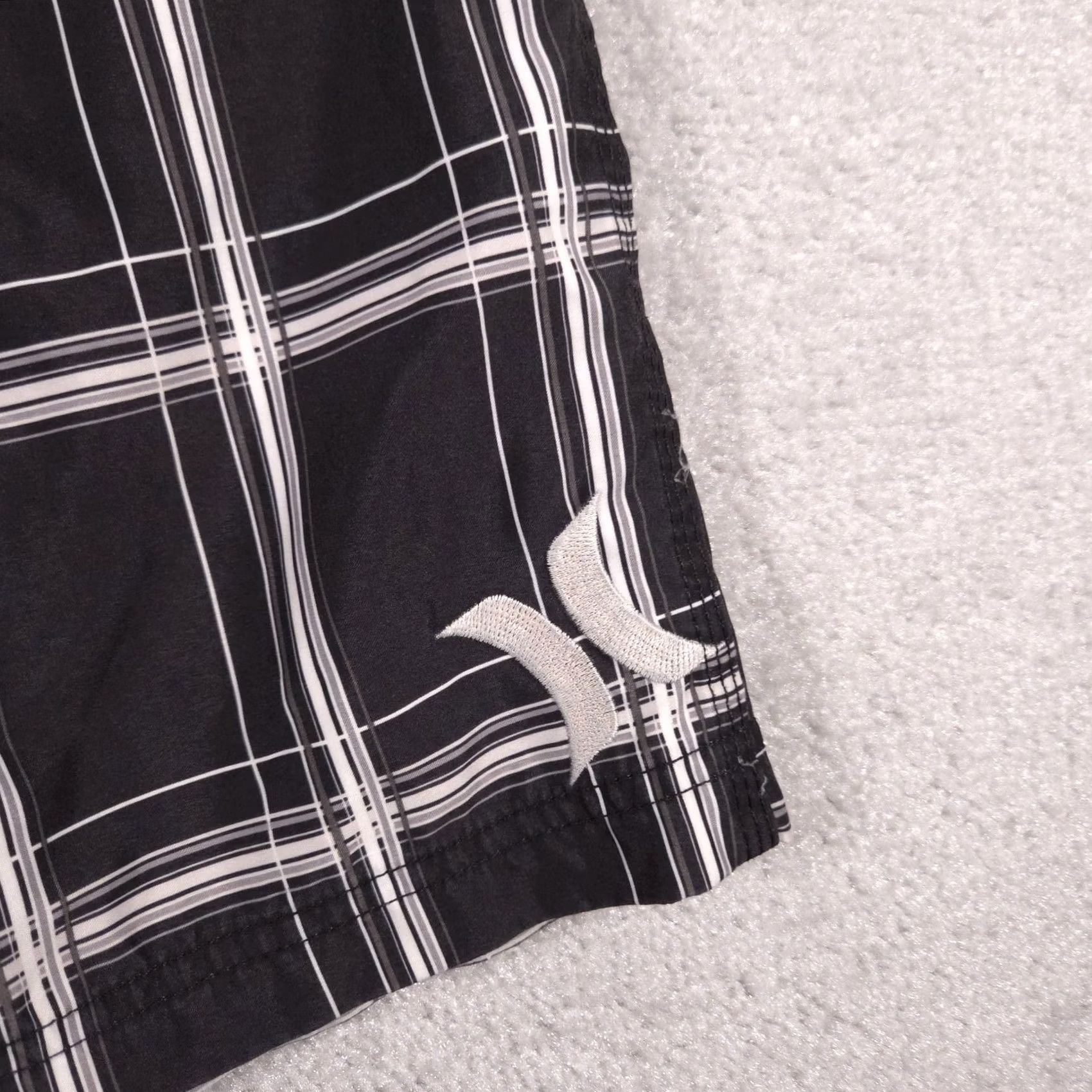 Hurley Hurley Shorts Mens Large Black White Plaid Board Shorts Swim Trunks 2009 Size US 34 / EU 50 - 5 Thumbnail