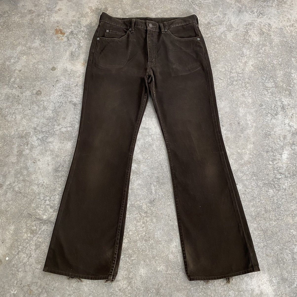 Levi's Size 33x30 Vintage Levis 517 Brown Bootcut Flared Jeans Size US 33 - 1 Thumbnail