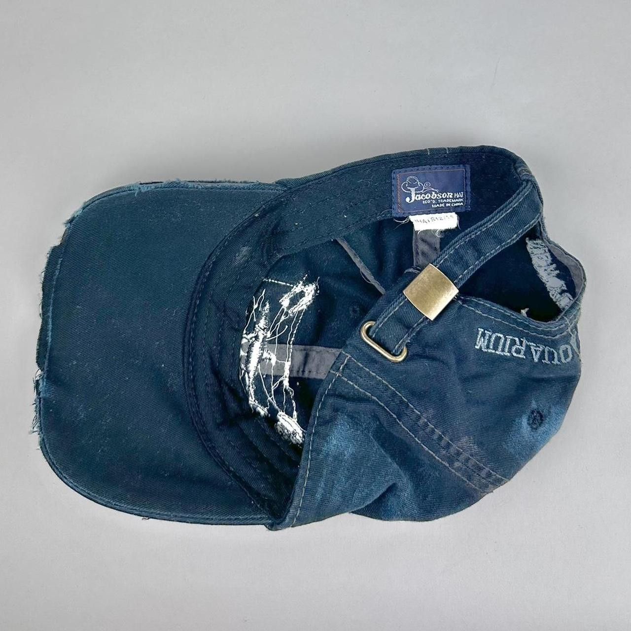 Vintage ASTROBOI* New York Aquarium Navy Distressed Rhinestone Hat Size ONE SIZE - 6 Thumbnail