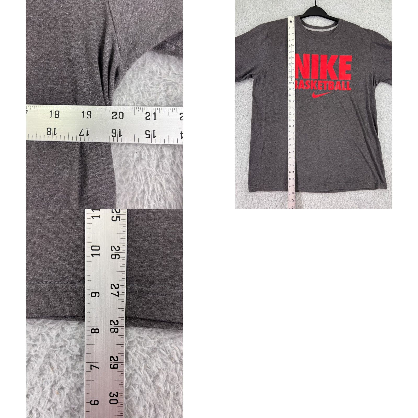 Nike Nike Dri-Fit Shirt Mens Large Gray Logo Print Cotton Crew Neck Size US L / EU 52-54 / 3 - 9 Thumbnail