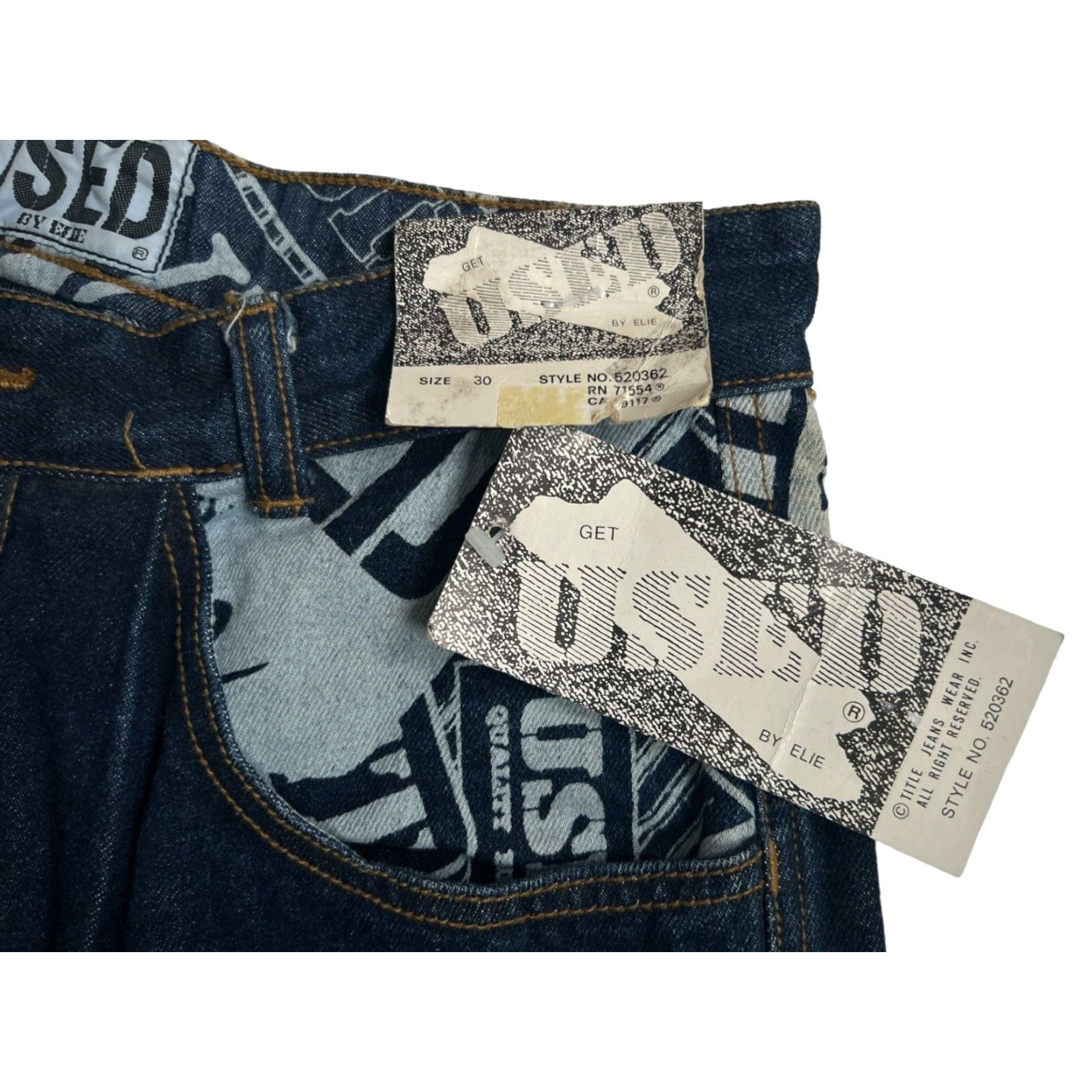 Wrangler VINTAGE Wrangler Denim Shorts Mens 30 90s Deadstock NWT Cotton Denim Blue 7” Inseam 12.5” Rise 12.5" Leg Opening Size US 30 / EU 46 - 2 Thumbnail