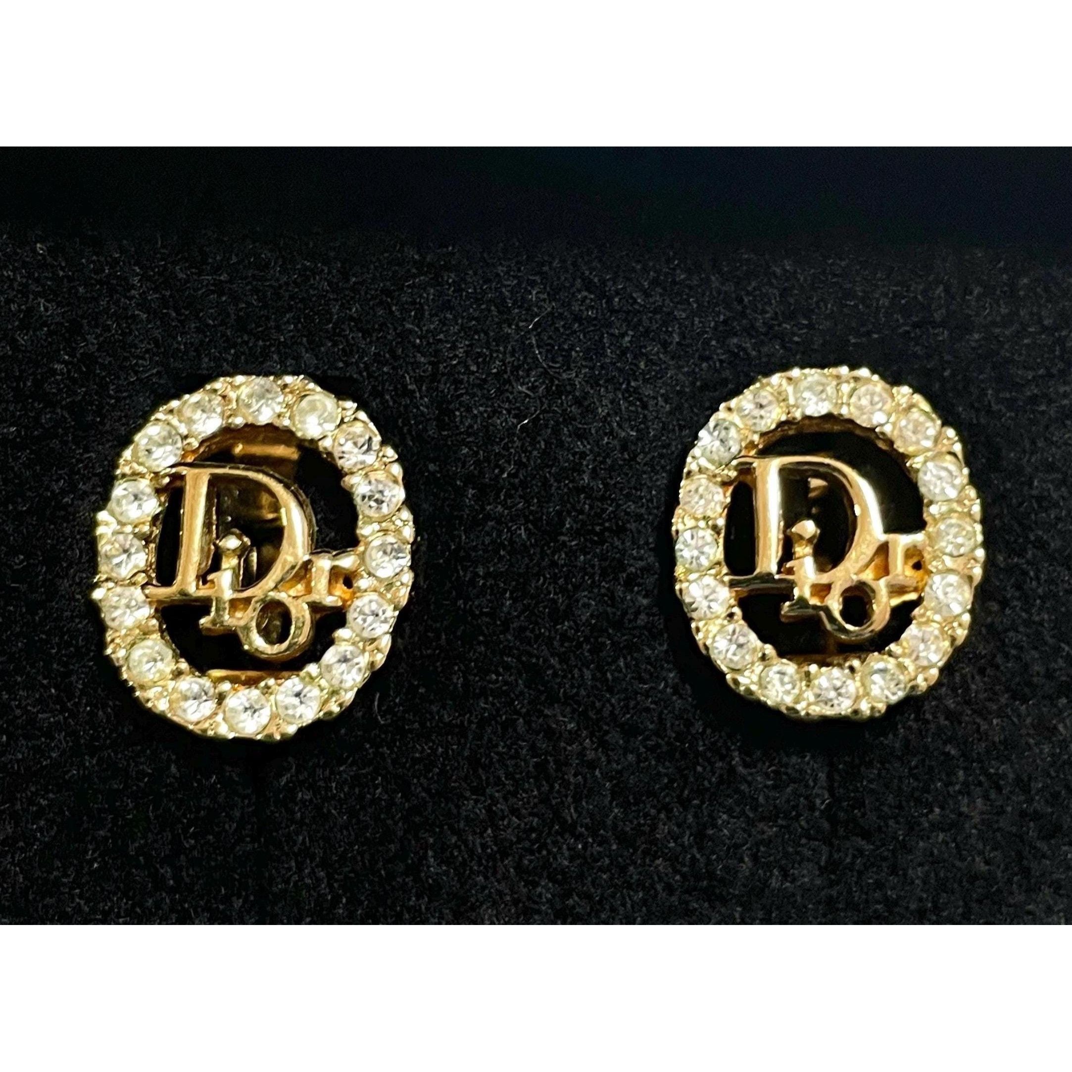 Dior Vintage Christian Dior earrings with rhinestone crystals. Size ONE SIZE - 1 Thumbnail