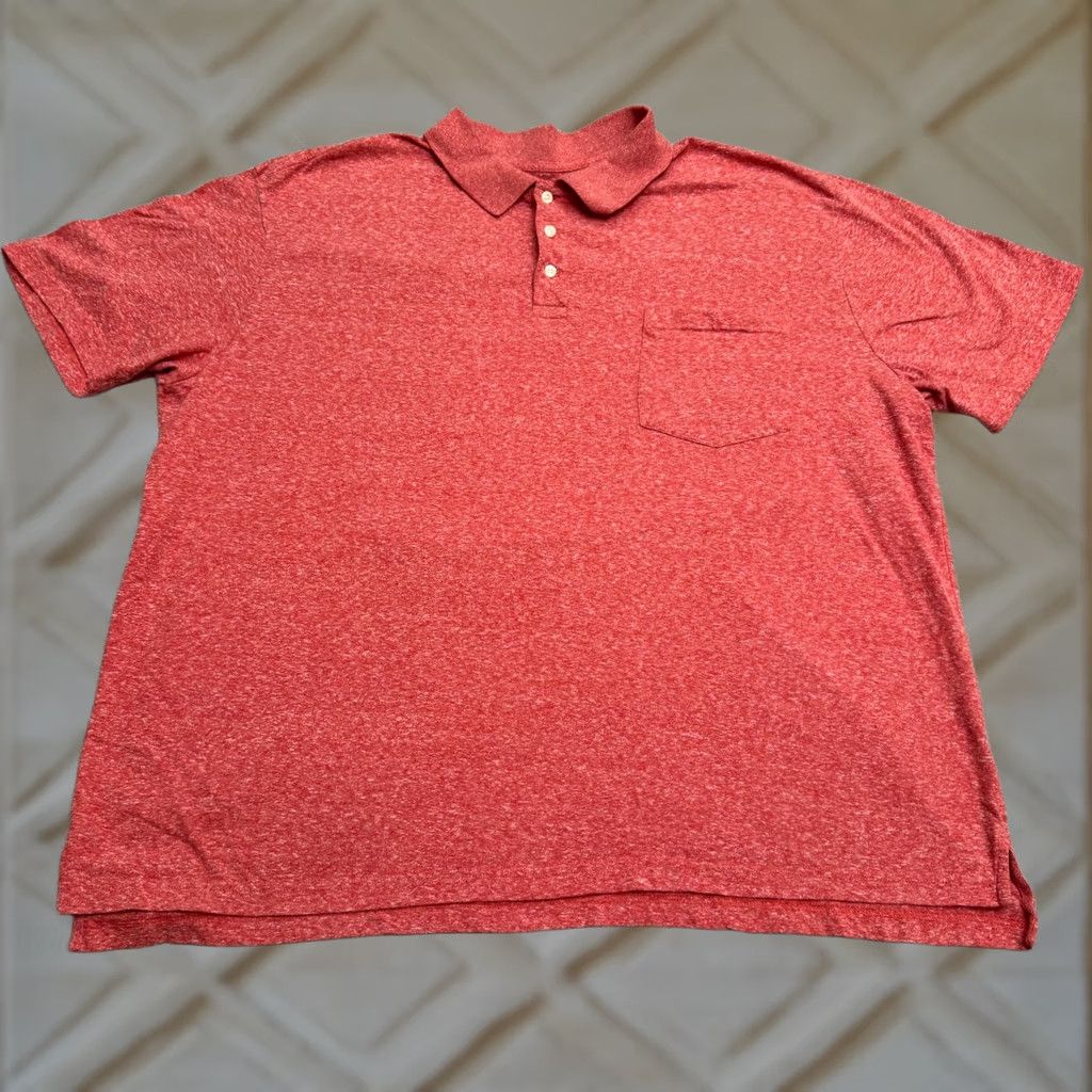 Vintage Foundry Shirt Mens 3XL Red The Supply Polo Heather Short Sleeve Pocket Casual Size US XXL / EU 58 / 5 - 1 Thumbnail