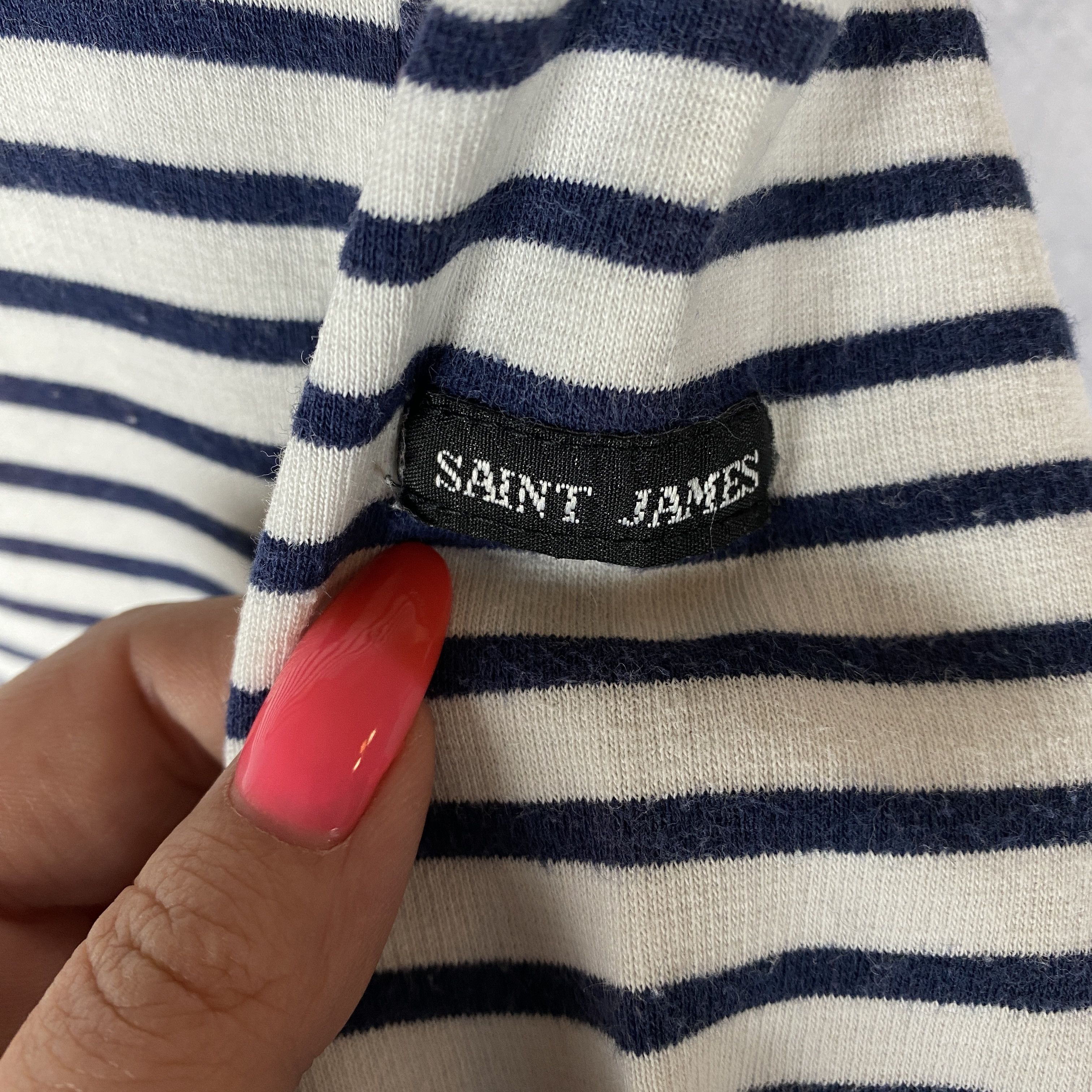 Saint James Saint James Striped Longsleeve Women's White Blue Size XXS Size XXS / US 00 / IT 34 - 4 Thumbnail