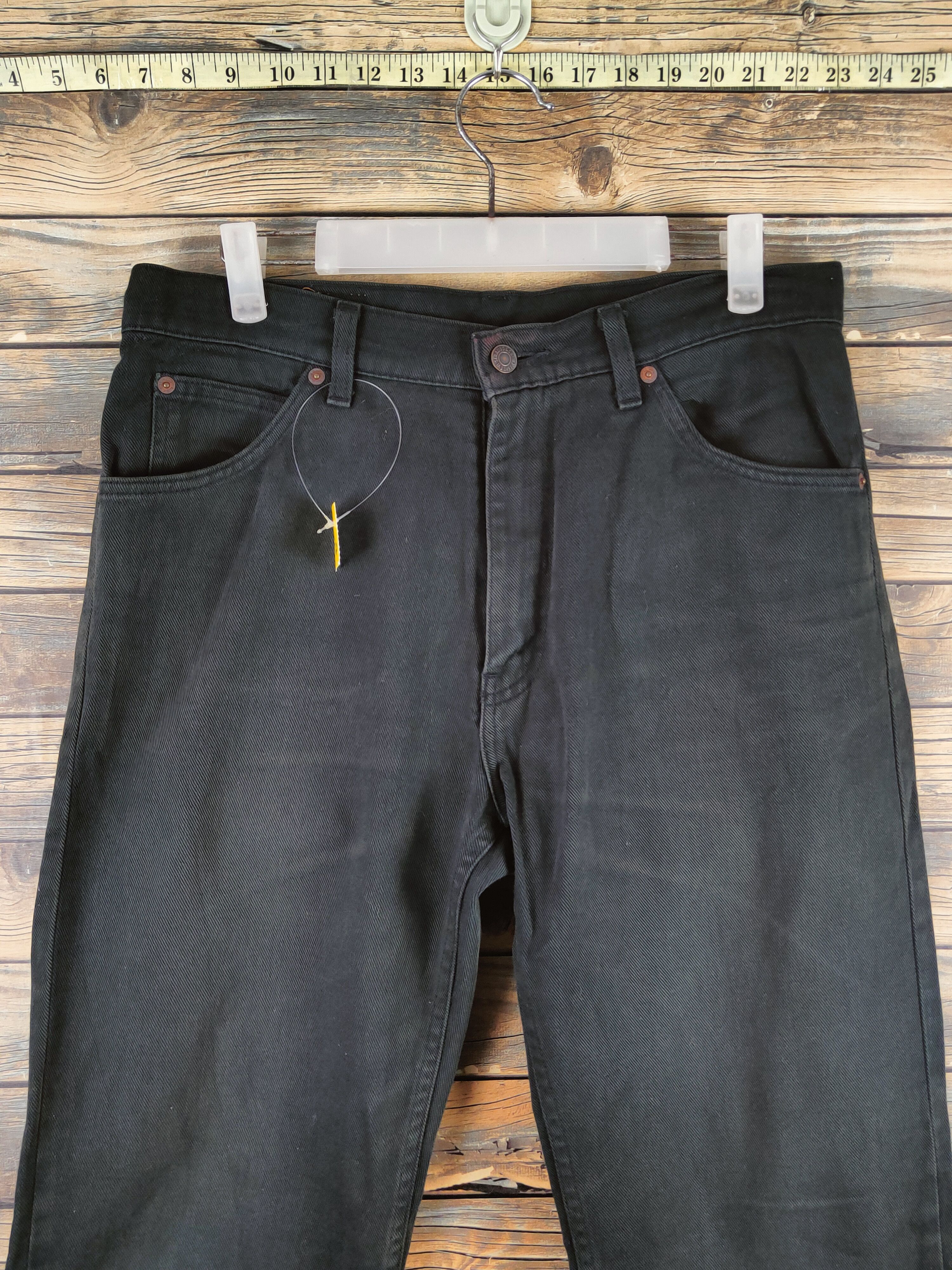 Levi's 607 Levi's Black Orange tab Ripped denim Jeans #S2828 Size US 32 / EU 48 - 2 Thumbnail