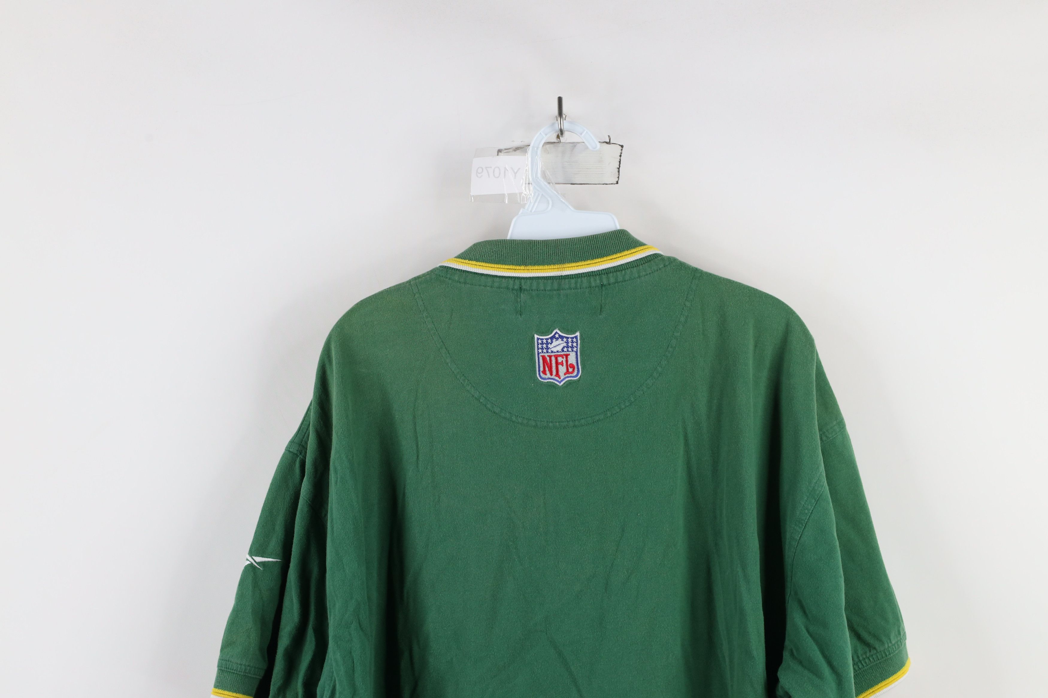 Reebok × Vintage Vintage 90s Reebok Green Bay Packers Football Polo Shirt Size US XL / EU 56 / 4 - 13 Thumbnail