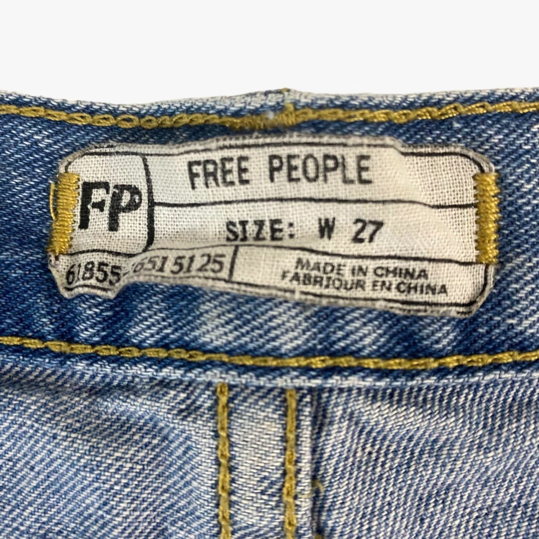 Free People Free People Good Vibes Lace Hem Denim Shorts Womens 27 Blue Light Wash Crochet 5-Pocket Bohemian Festival Size 27" / US 4 / IT 40 - 7 Thumbnail