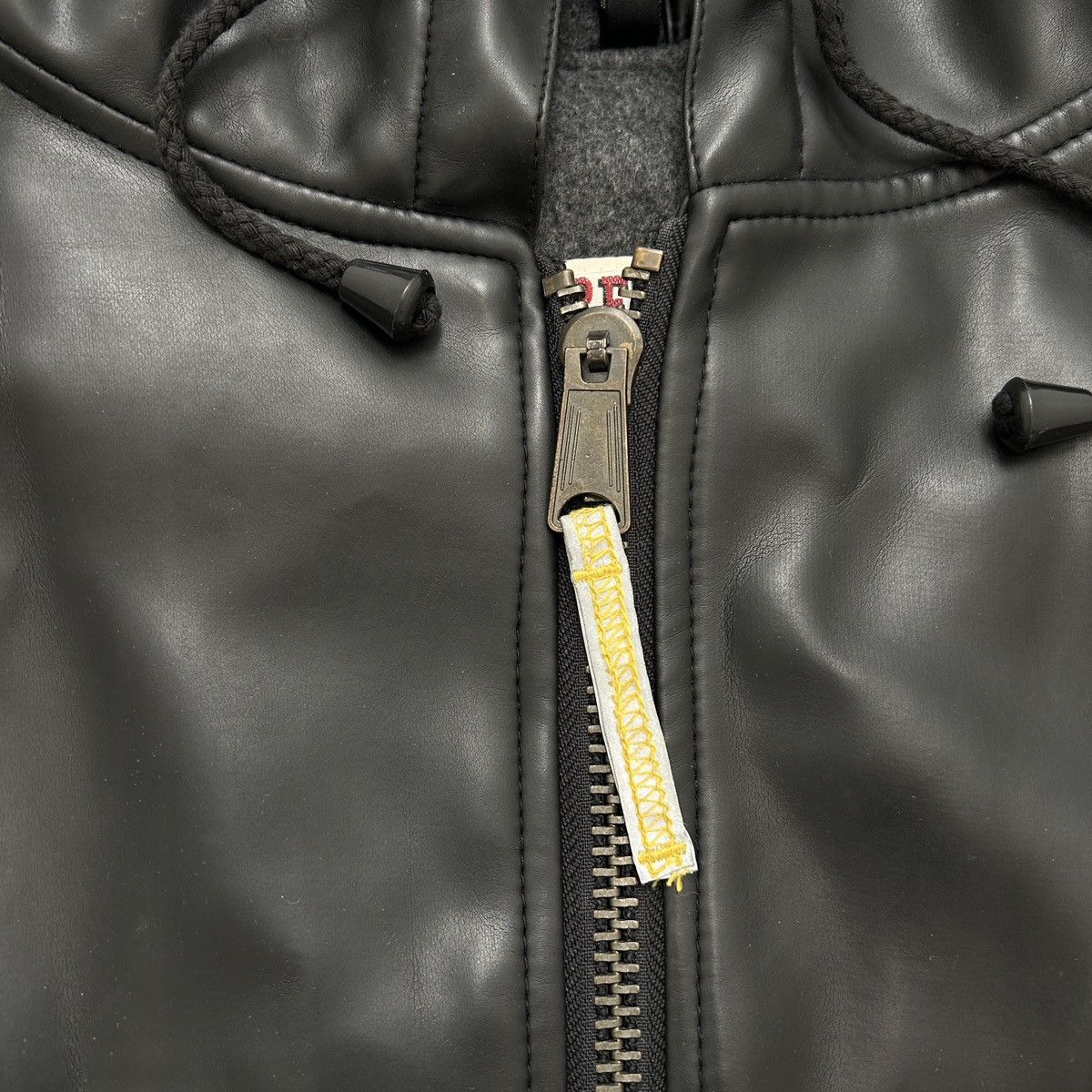 Firetrap Firetrap “RAM COAT” Faux Leather Hooded Jacket – Black (XL) Size US XL / EU 56 / 4 - 4 Thumbnail