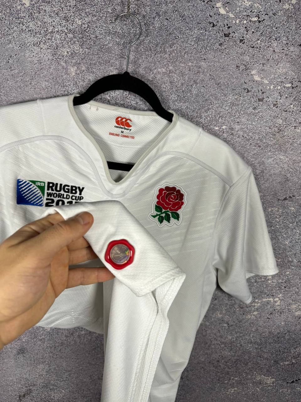 Canterbury of New Zealand England Rugby Union 2015 World Cup Canterbury Jersey Medium Size US M / EU 48-50 / 2 - 10 Thumbnail