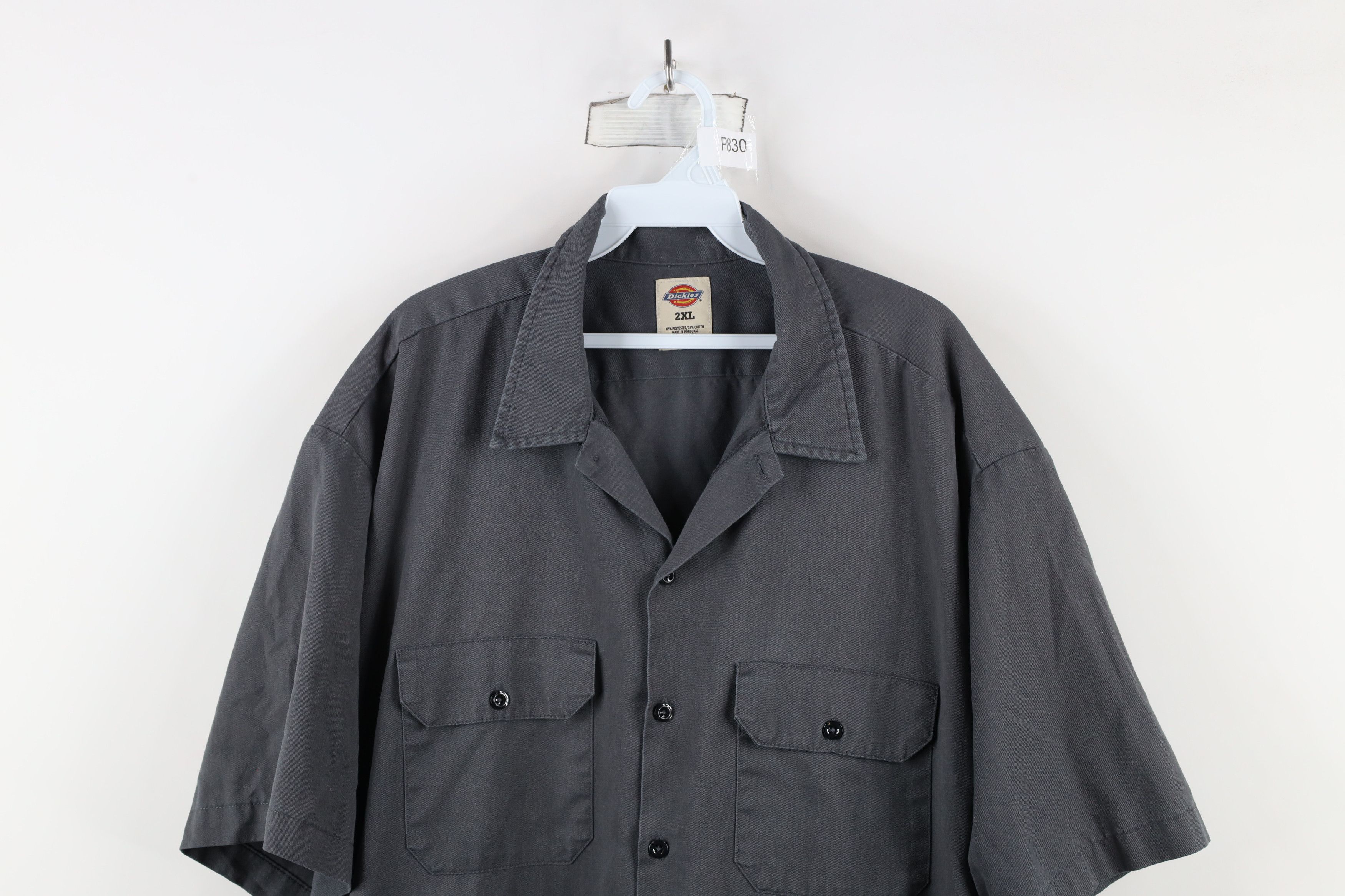 Dickies × Vintage Vintage Dickies Out Workwear Mechanic Button Shirt Gray Size US XXL / EU 58 / 5 - 2 Thumbnail