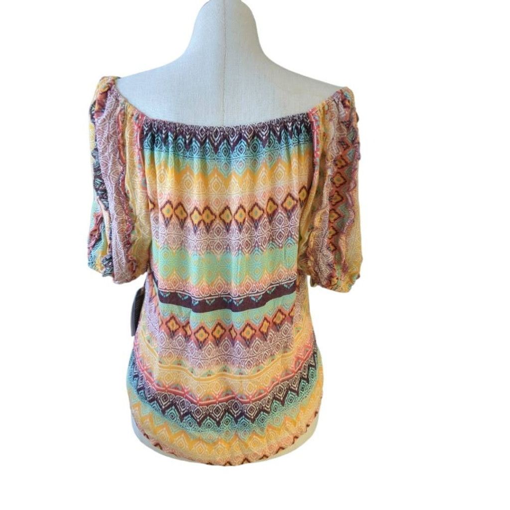 Other Democracy Women's M Off The Shoulder Top Southwestern Boho Size M / US 6-8 / IT 42-44 - 3 Thumbnail