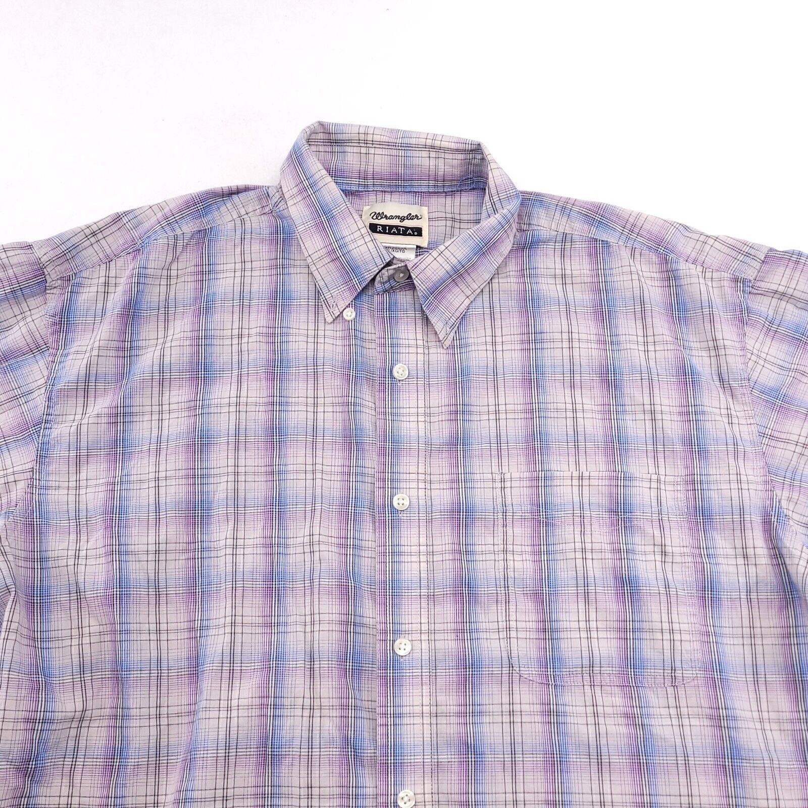 Wrangler Wrangler Casual Button Up Shirt Men Size Extra Large XL Blue Size US XL / EU 56 / 4 - 1 Thumbnail