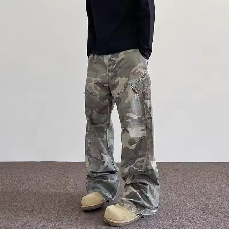 VIBE Baggy Camo Cargo Pants – Oversized Stacking Silhouette Size US 31 - 3 Thumbnail