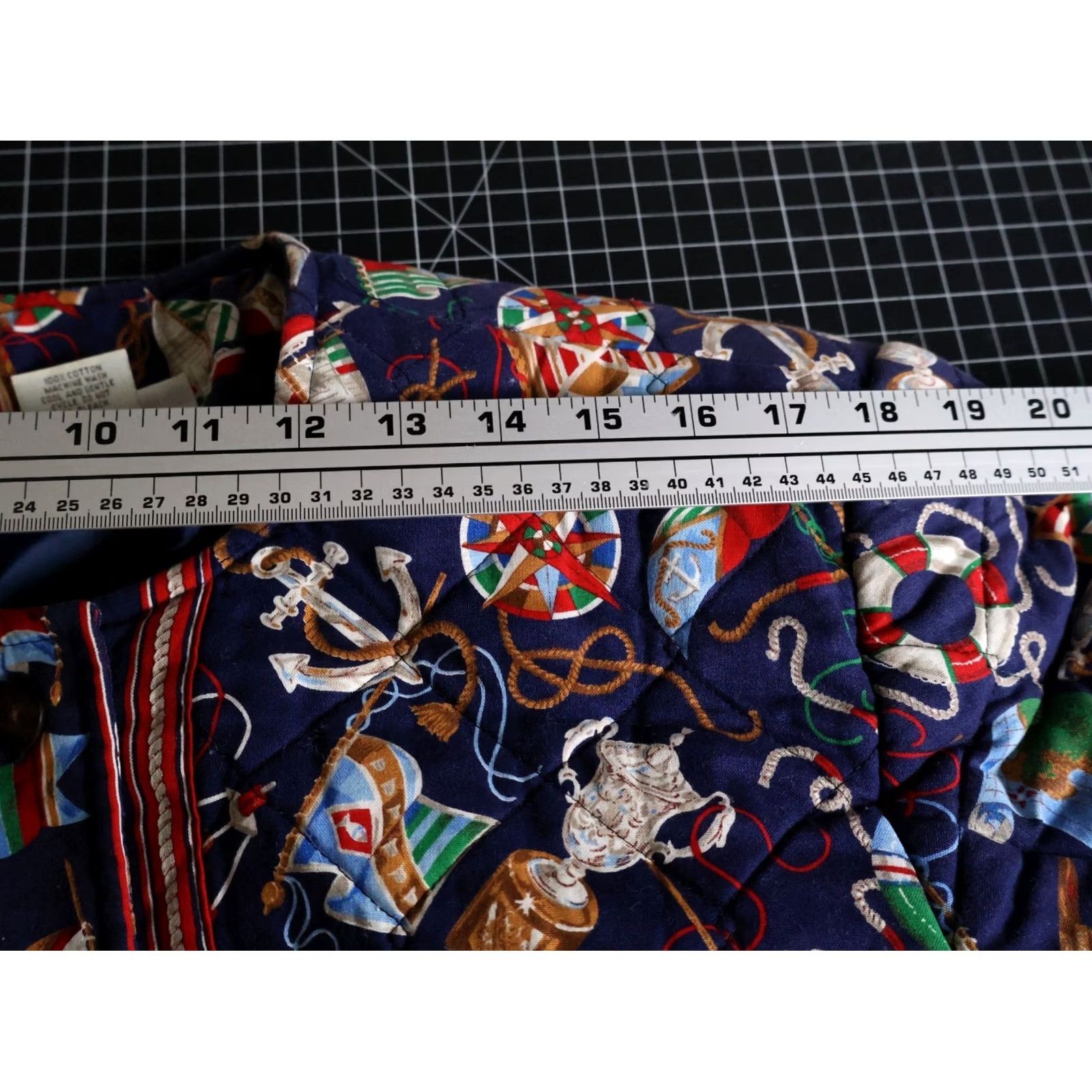 Vera Bradley Vera Bradley Nautical Quilted Jacket Womens Large Padded Blue Casual Apparel Size L / US 10 / IT 46 - 7 Thumbnail
