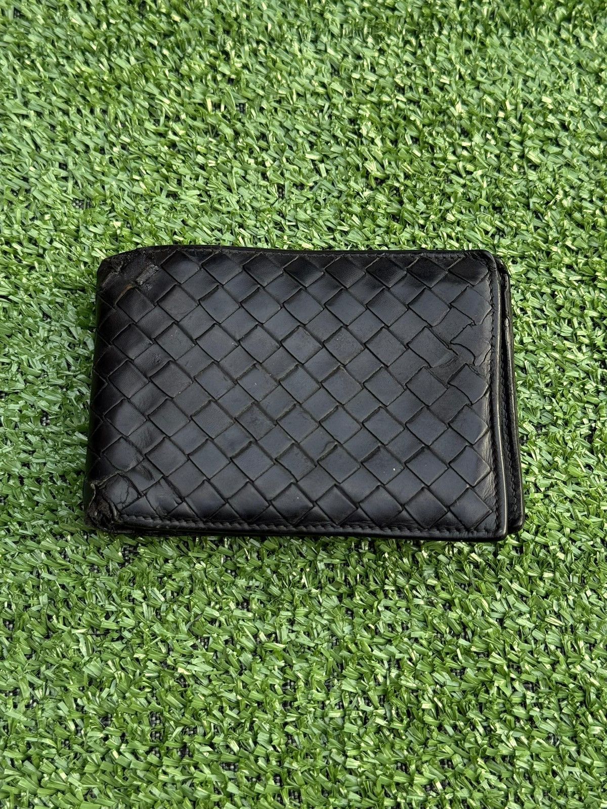 Bottega Veneta Bottega Veneta Intrecciato bi-fold wallet in black calf leat Size ONE SIZE - 2 Thumbnail