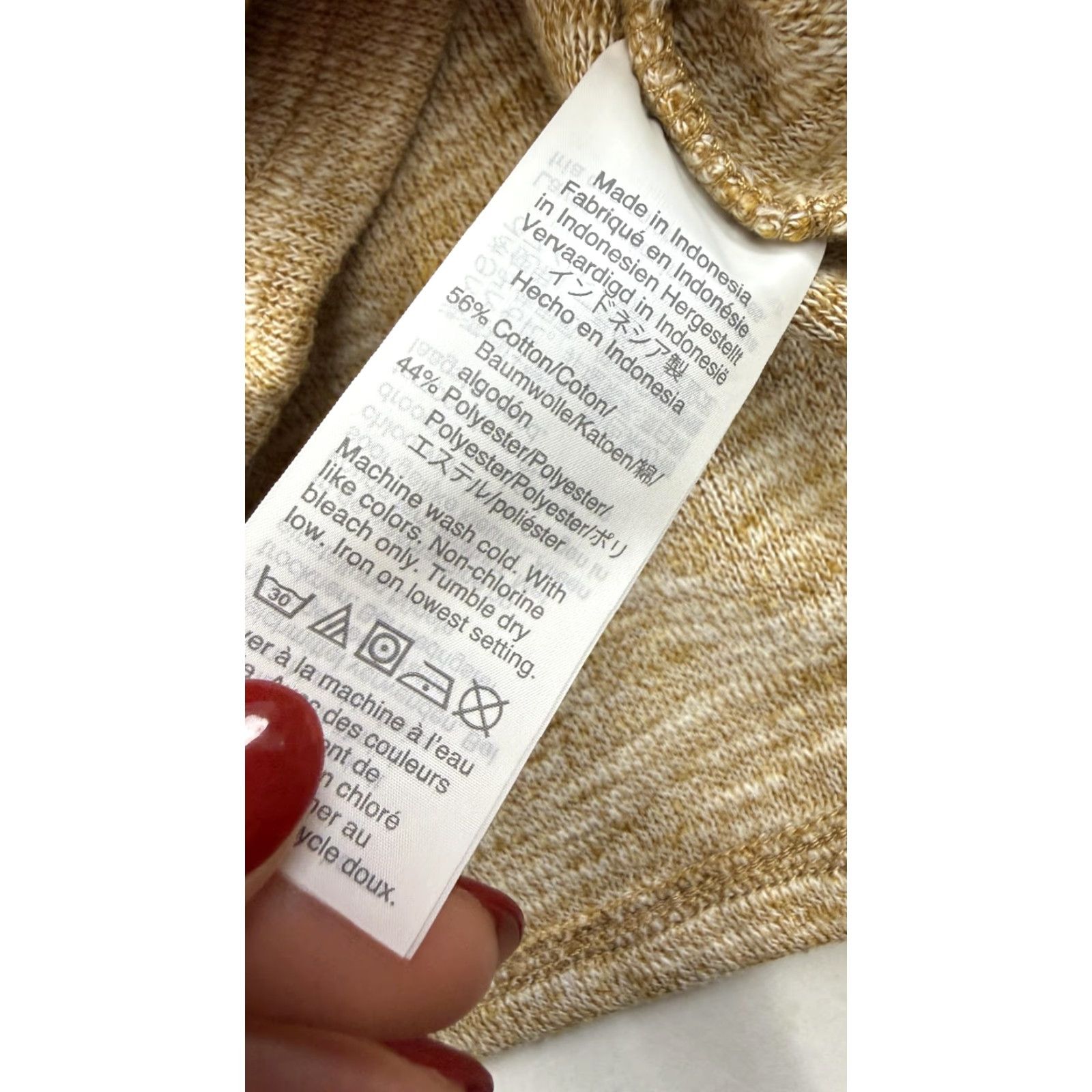 Madewell MADewell Sweater Womens Small Beige Mock Neck Long Sleeve Knit Pullover Solid Casual Fall Winter Knit Size S / US 4 / IT 40 - 6 Thumbnail