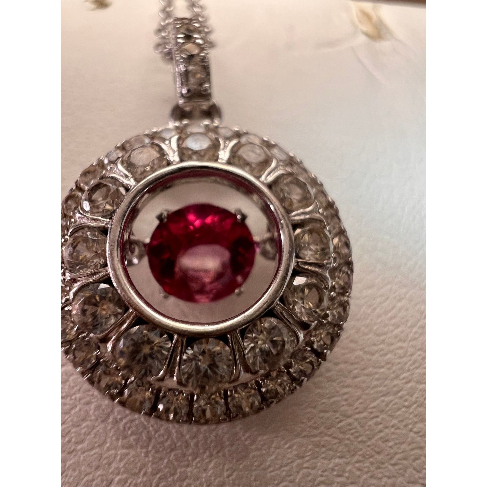 Other Pink tourmalinetopaz pendant necklace in platinum over 925 Size ONE SIZE - 17 Thumbnail