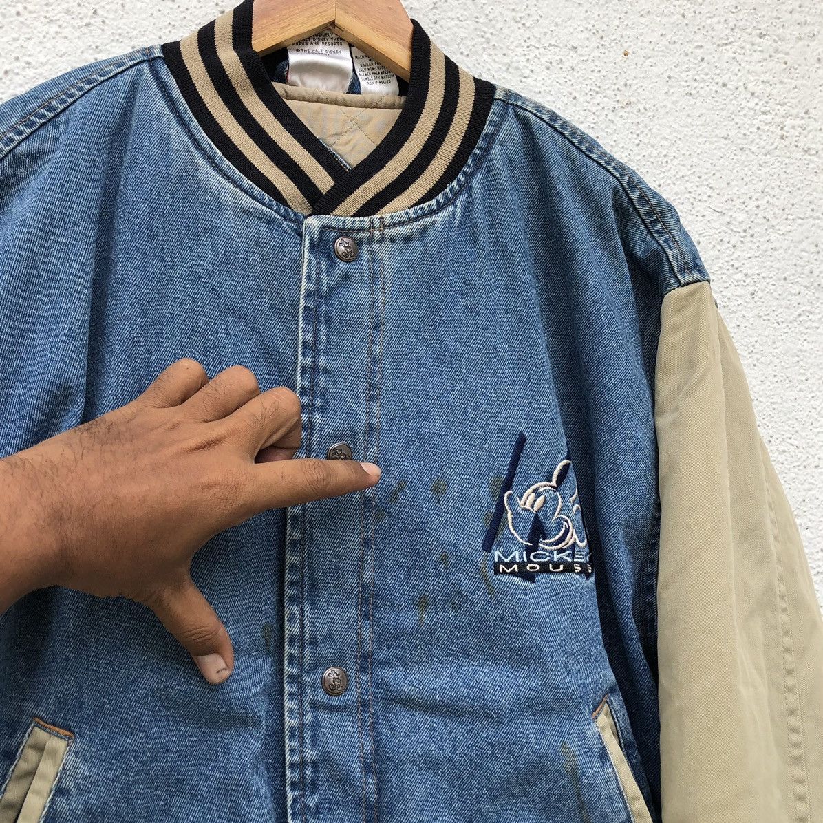 Vintage VTG 90s Mickey Mouse Disney Quilted Varsity Bomber Jacket Size US M / EU 48-50 / 2 - 8 Thumbnail